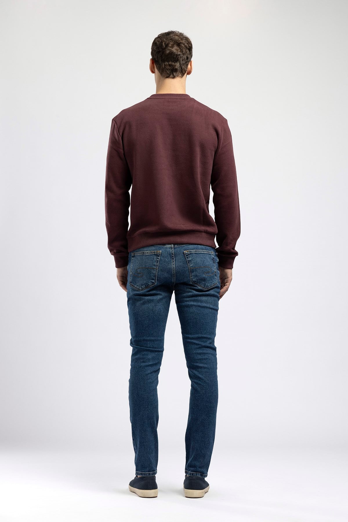 Jack Erkek Slim Yüksek Bel Dar Paça Jean Mavi