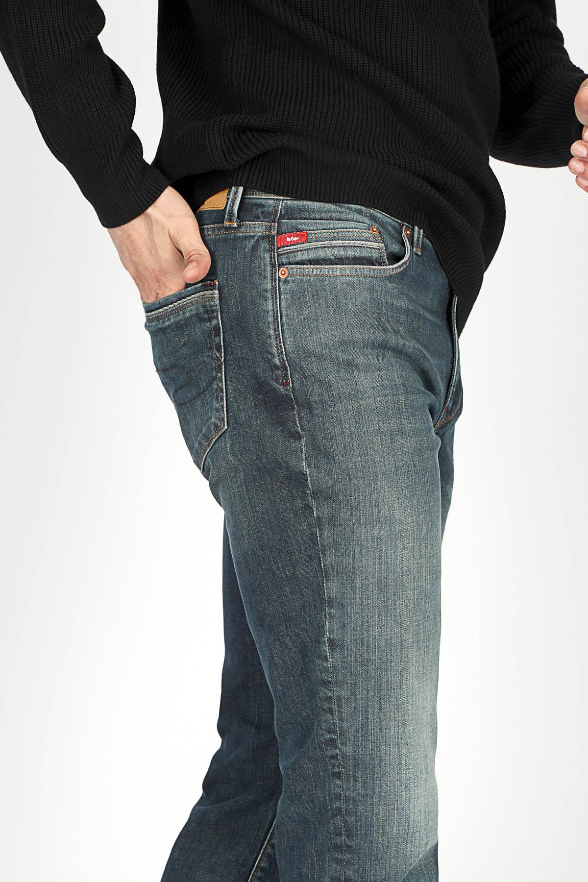 Jack Erkek Slım Dar Kesim Yüksek Bel Dar Paça Jean Pantolon Mavi
