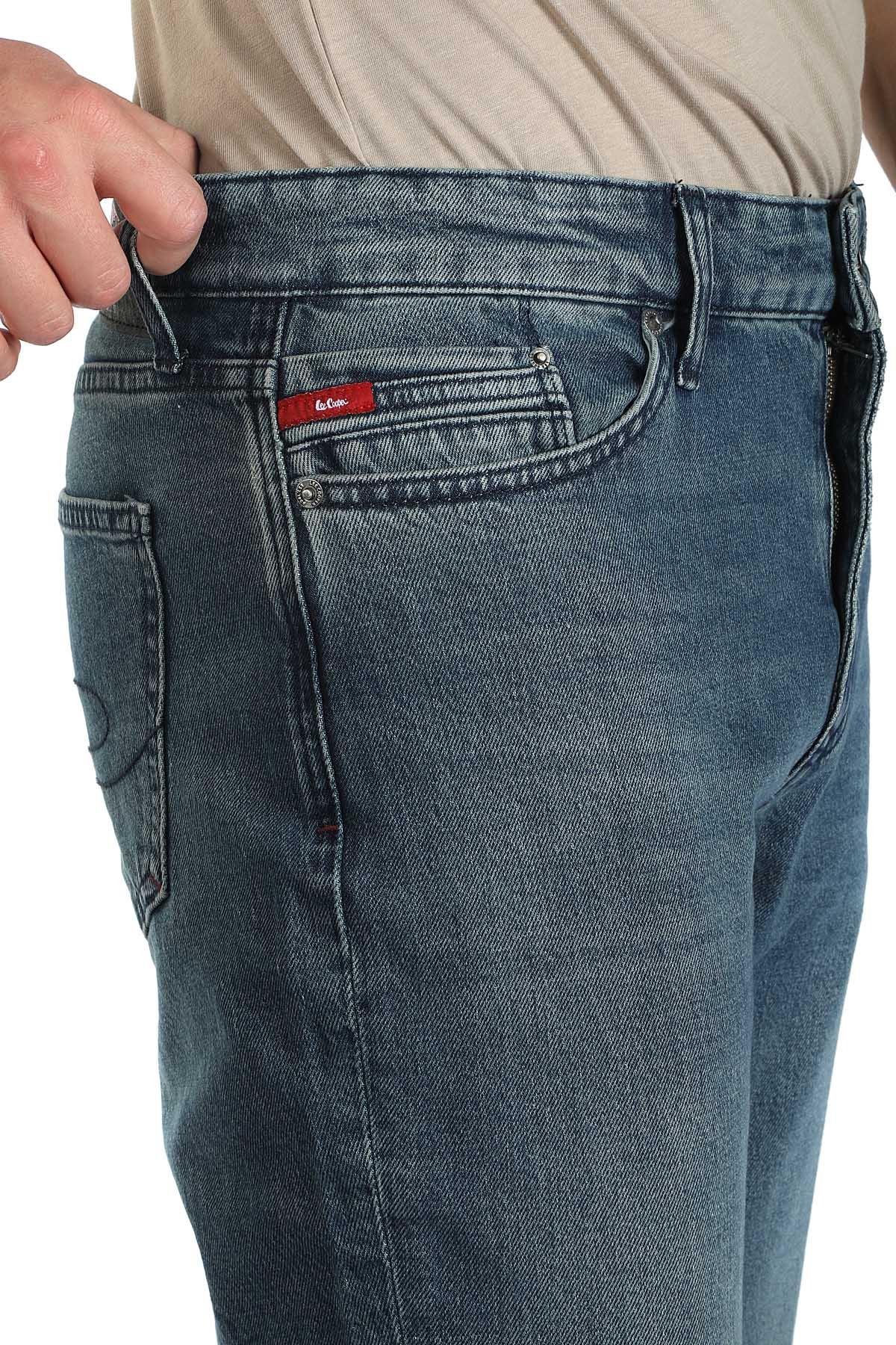 Jack Erkek Slım Dar Kesim Yüksek Bel Dar Paça Jean Pantolon Mavi