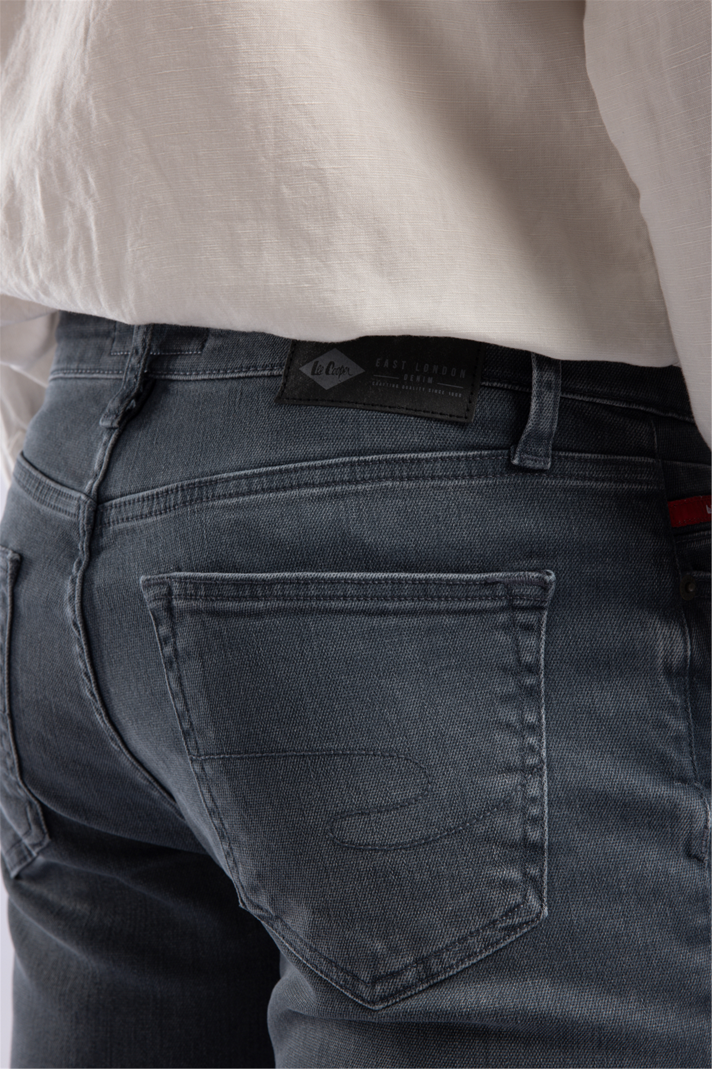 Jack Erkek Slım Dar Kesim Yüksek Bel Dar Paça Jean Pantolon Gri
