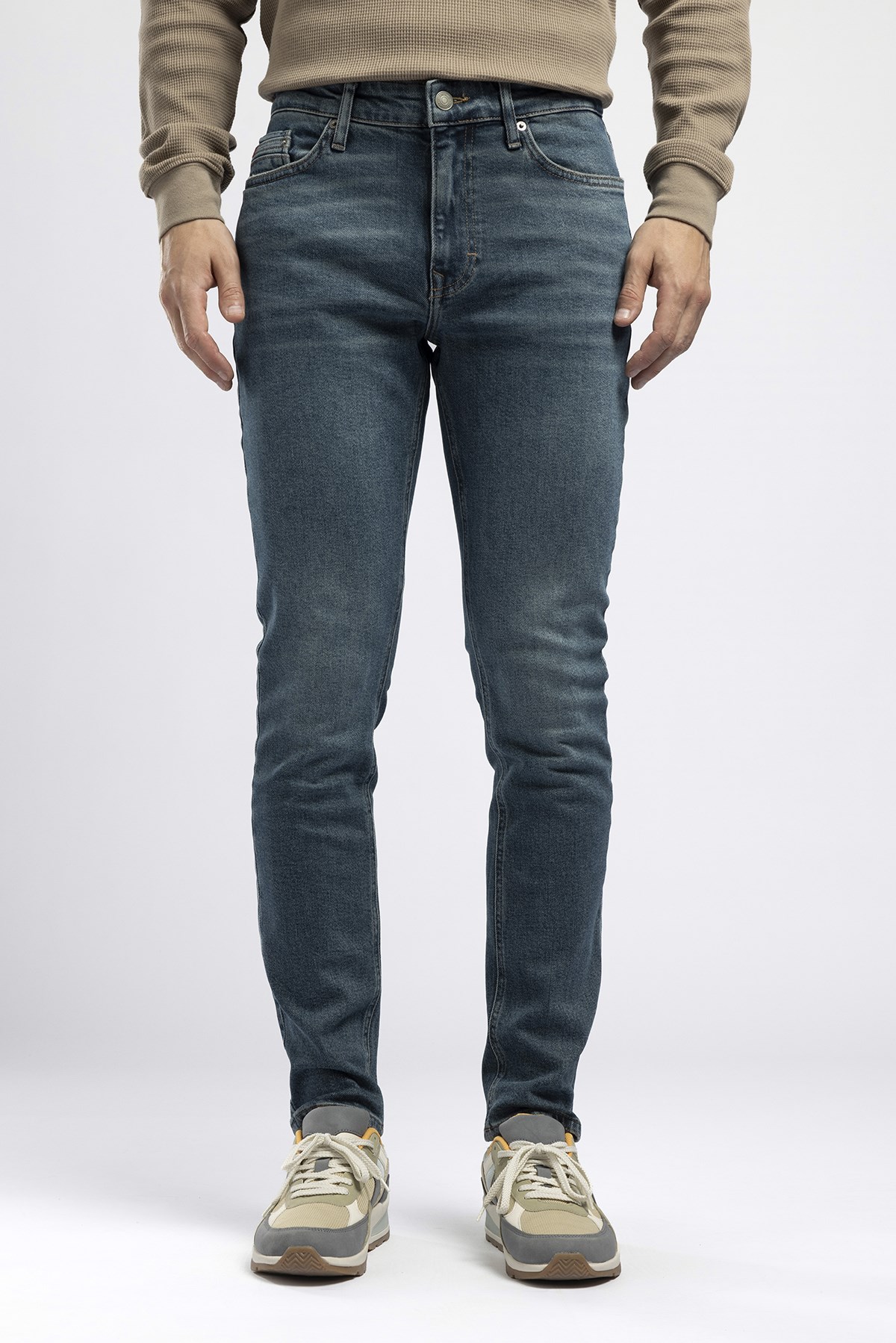 Jack Erkek Yüksek Bel Dar Kesim Jean Mavi