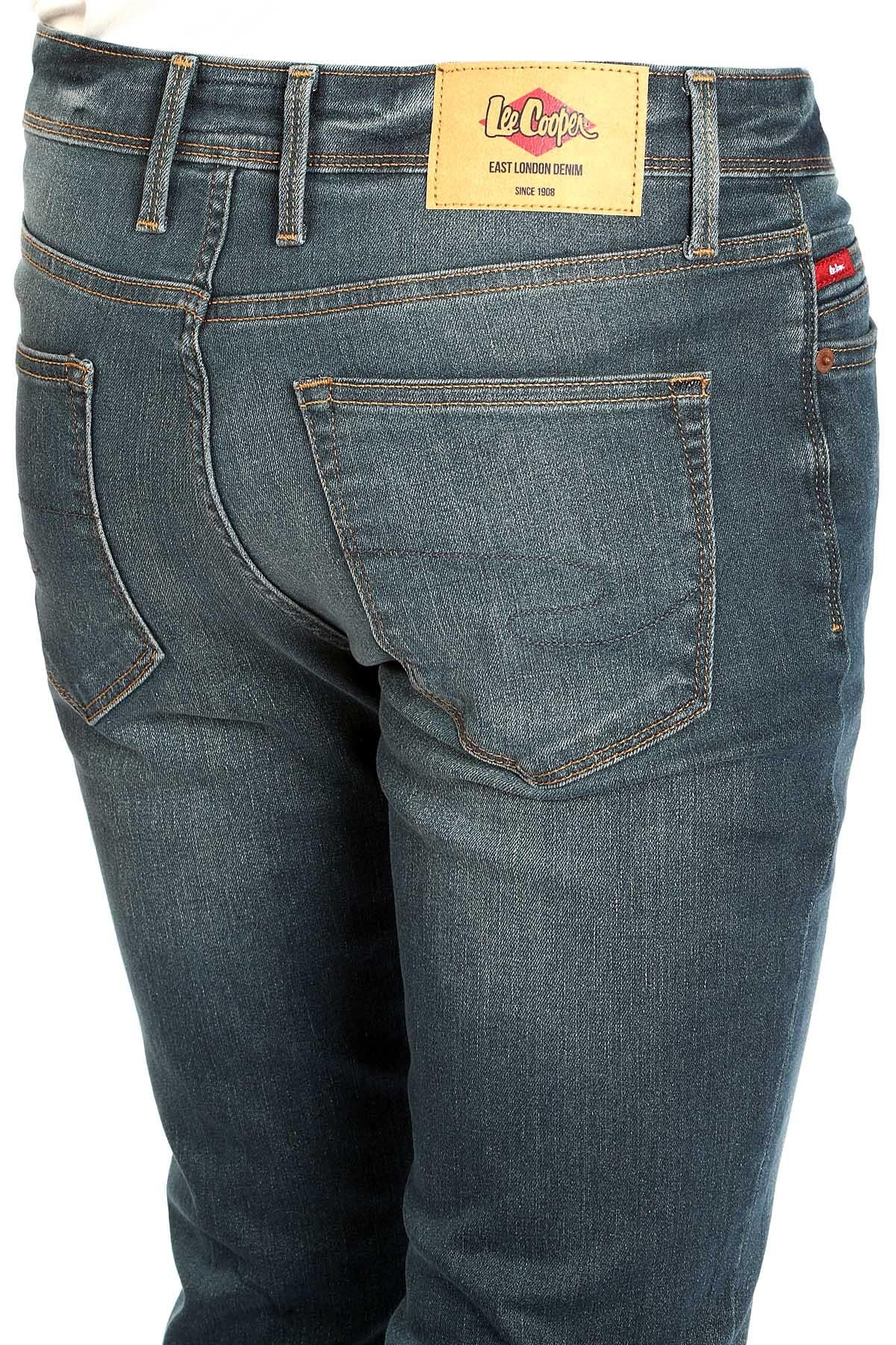 Jack Erkek Slım Dar Kesim Yüksek Bel Dar Paça Jean Pantolon Yeşil