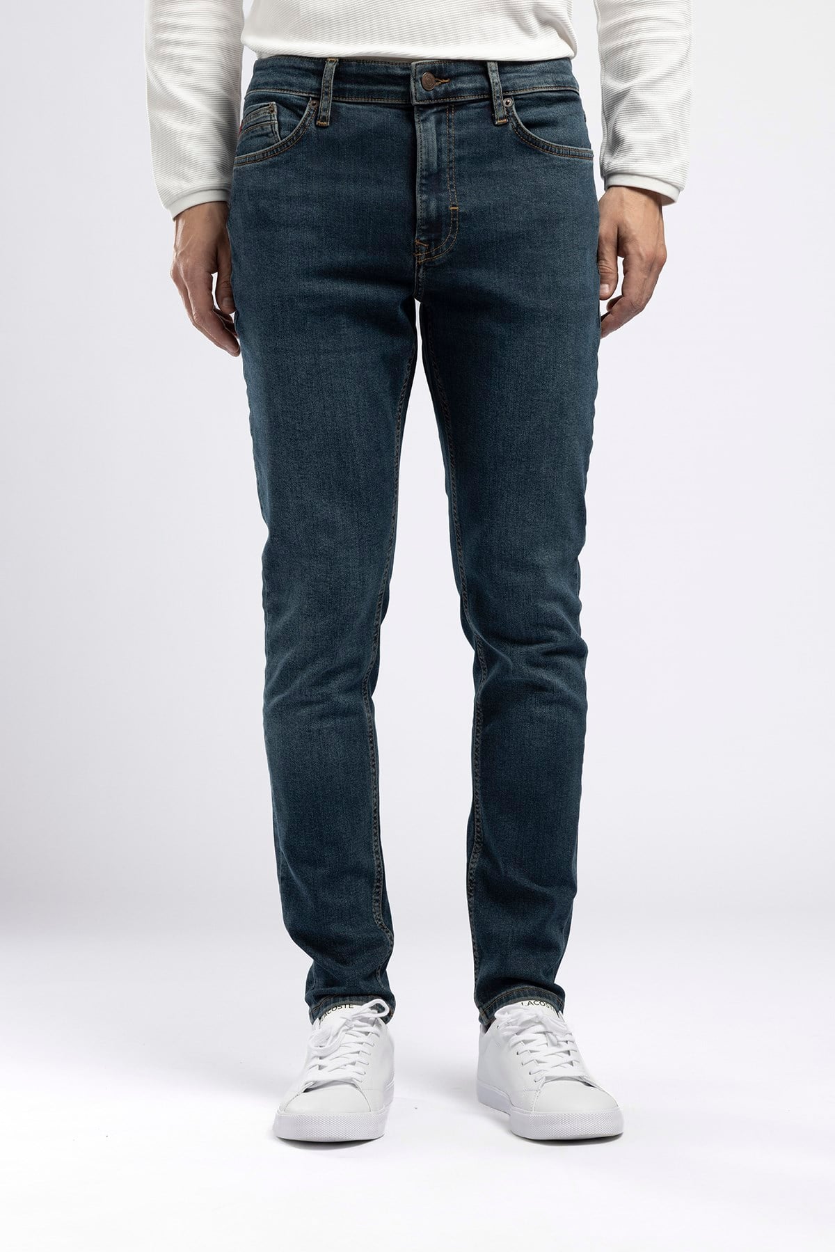 Jack Erkek Slim Yüksek Bel Dar Paça Jean Mavi