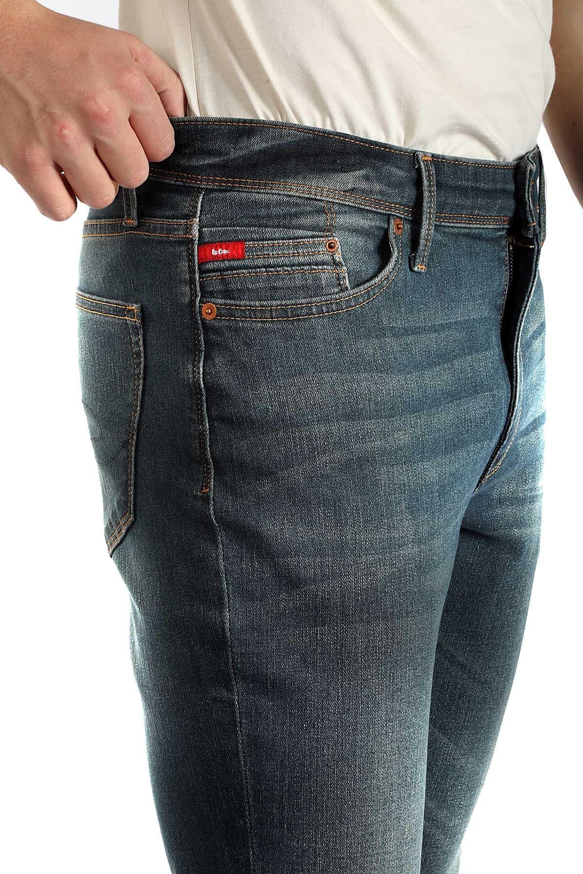 Jack Erkek Slım Dar Kesim Yüksek Bel Dar Paça Jean Pantolon Yeşil