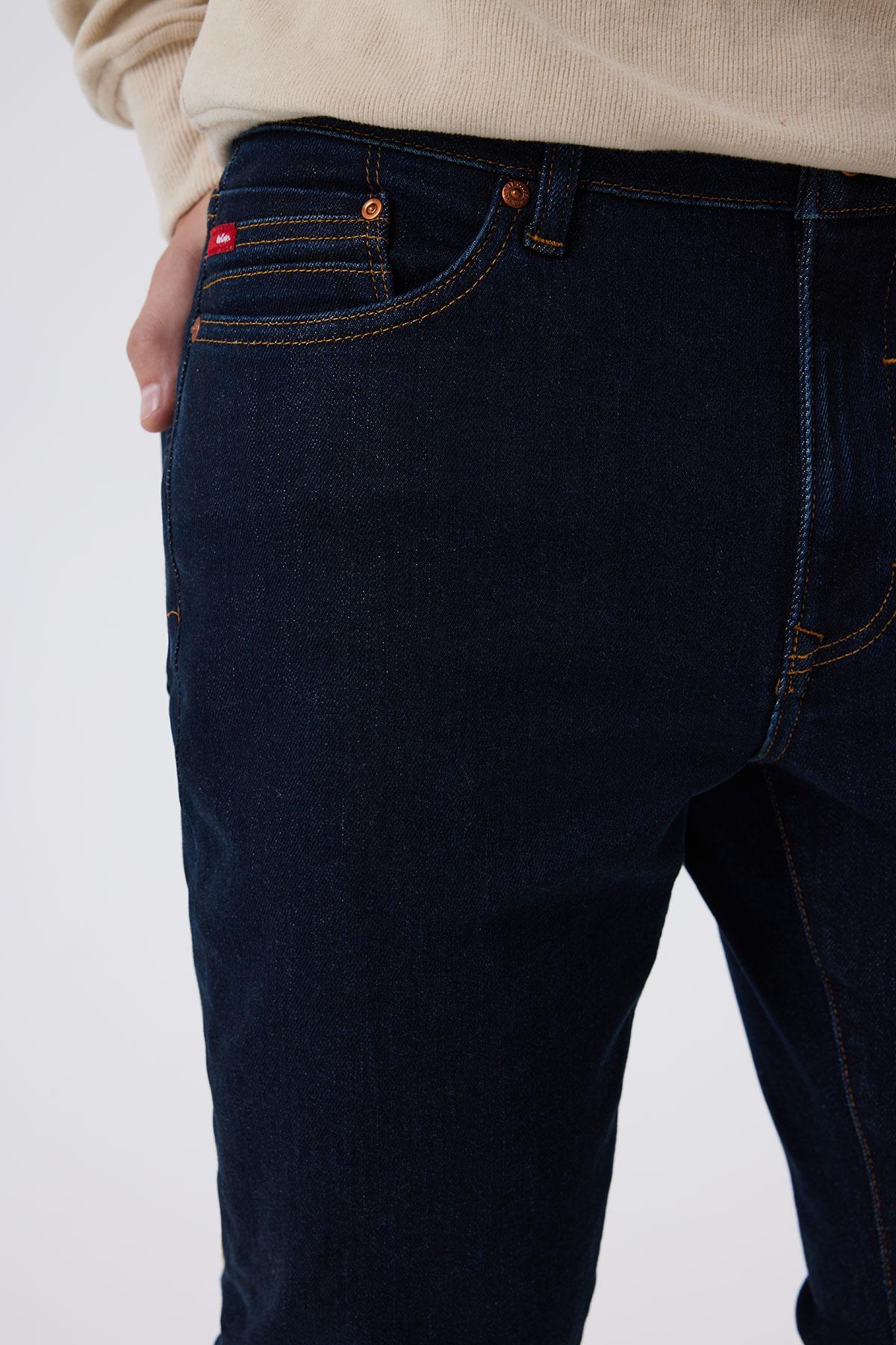 Jack Erkek Slım Dar Kesim Yüksek Bel Dar Paça Jean Pantolon Mavi