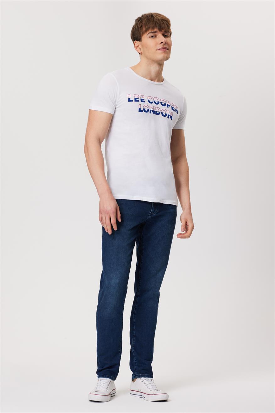 Jack Erkek Slım Dar Kesim Yüksek Bel Dar Paça Jean Pantolon Mavi