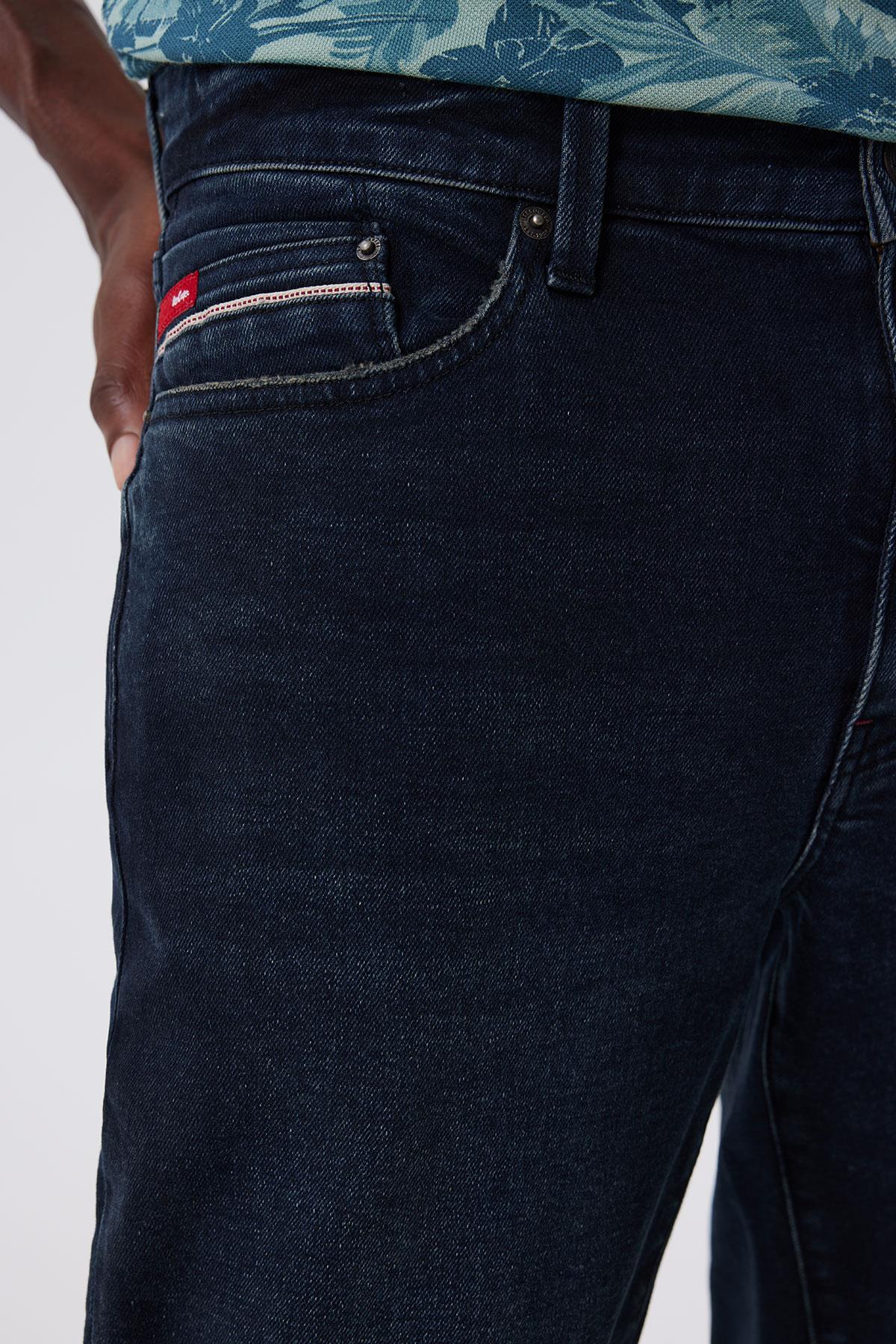 Jack Erkek Slım Dar Kesim Yüksek Bel Dar Paça Jean Pantolon Mavi
