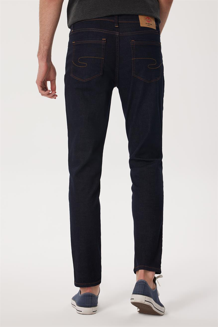 Jack Erkek Slım Dar Kesim Yüksek Bel Dar Paça Jean Pantolon Mavi