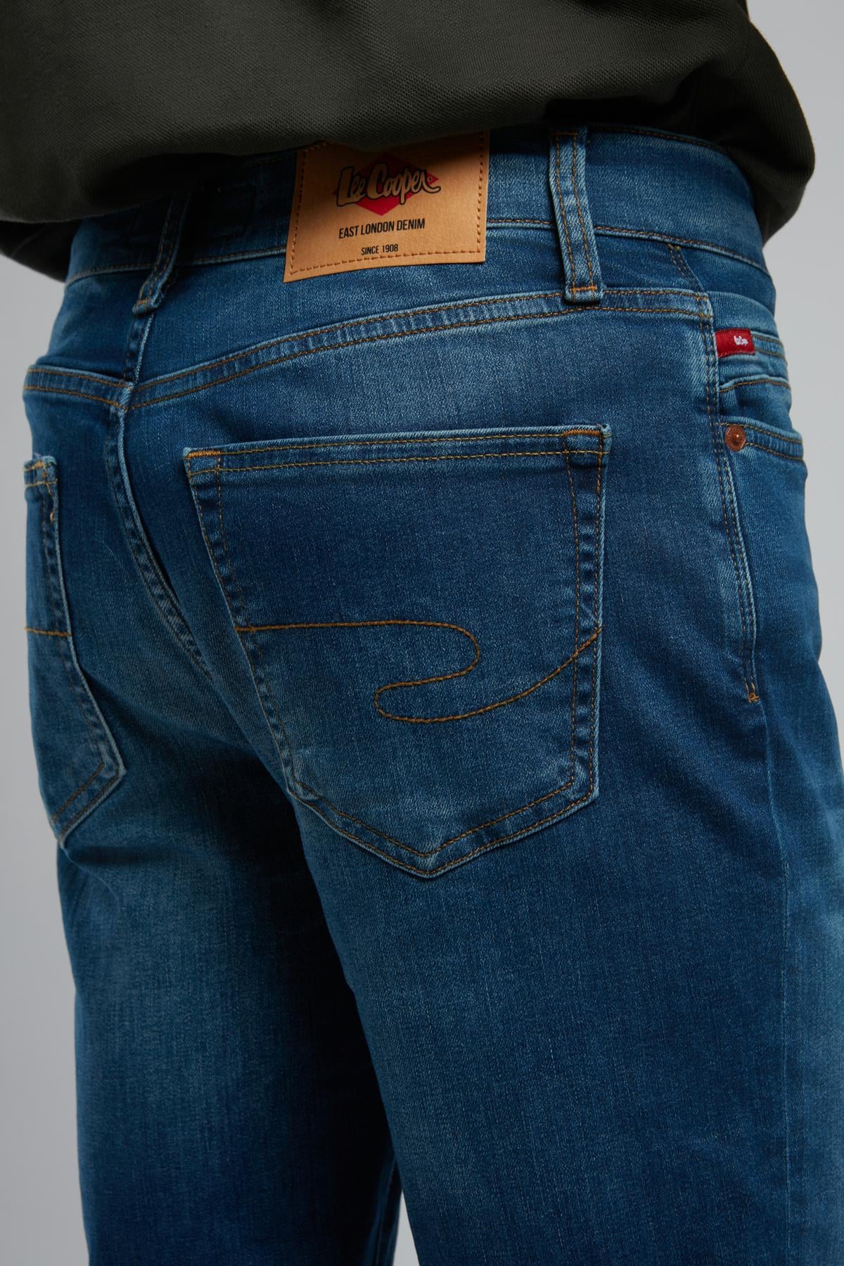 Jack Erkek Slım Dar Kesim Yüksek Bel Dar Paça Jean Pantolon Mavi