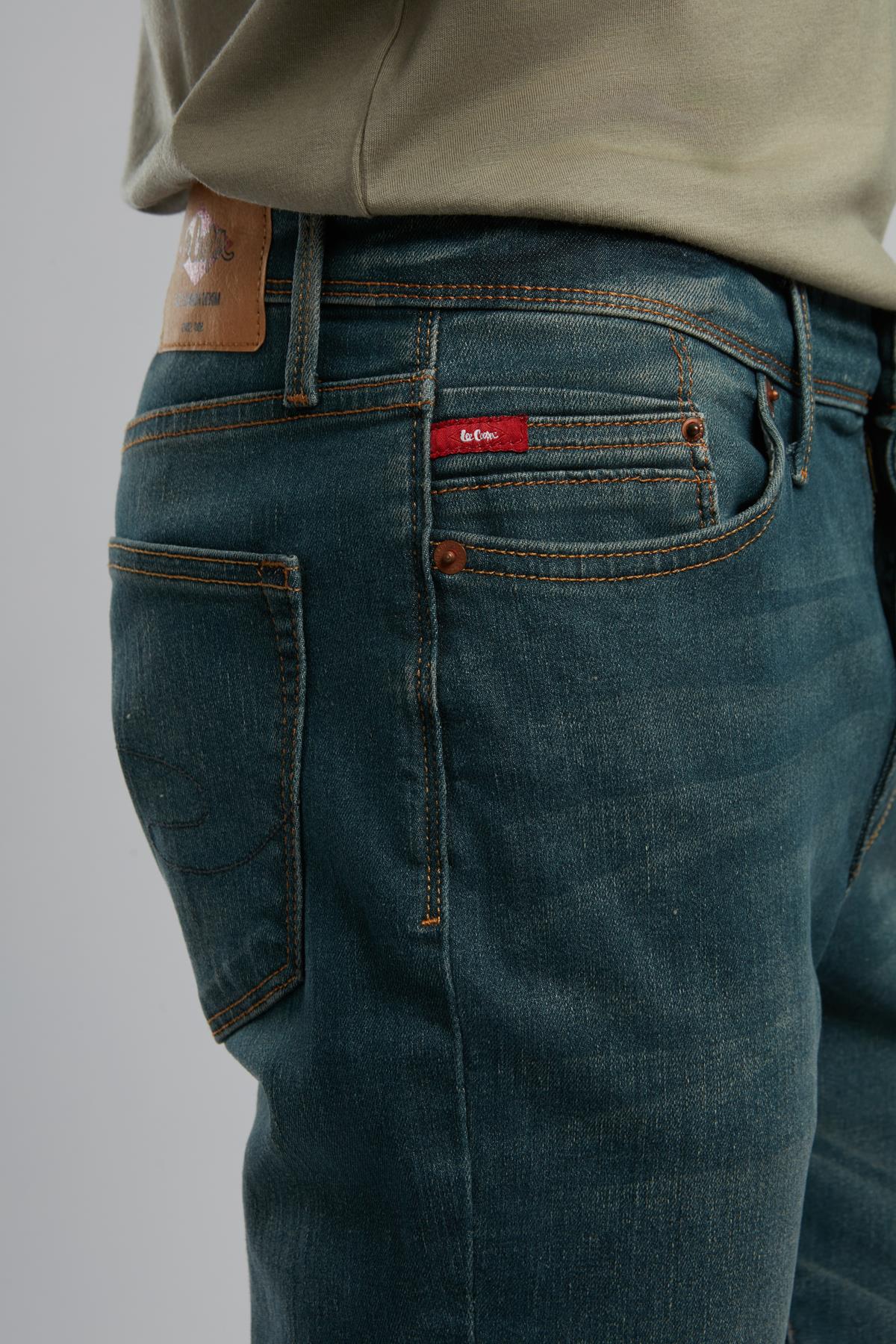 Jack Erkek Slım Dar Kesim Yüksek Bel Dar Paça Jean Pantolon Yeşil