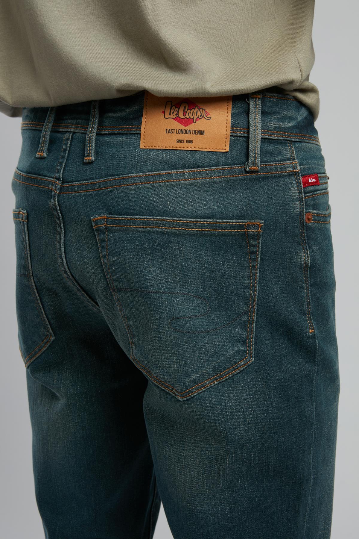 Jack Erkek Slım Dar Kesim Yüksek Bel Dar Paça Jean Pantolon Yeşil