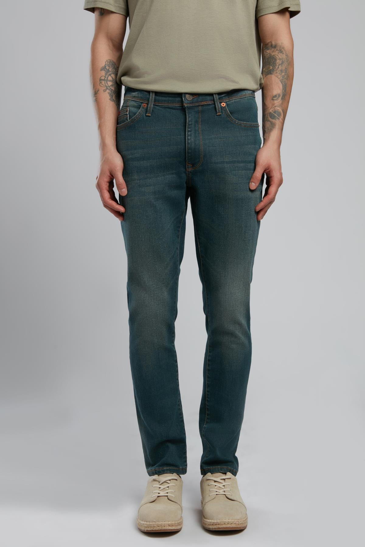 Jack Erkek Slim Fit Octopus Jnb Stone Jean Pantolon