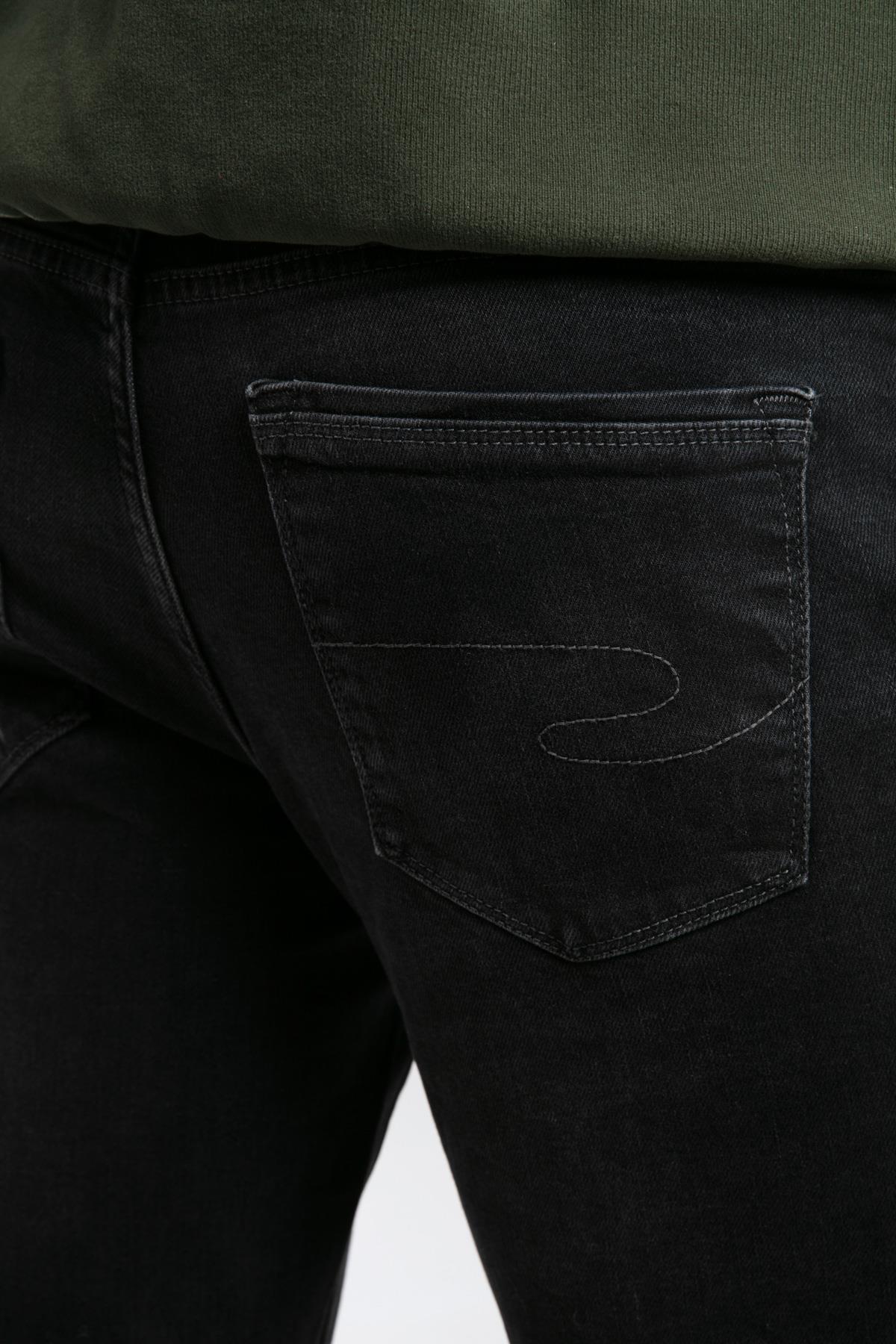 Jack Erkek Slım Dar Kesim Yüksek Bel Dar Paça Jean Pantolon Gri