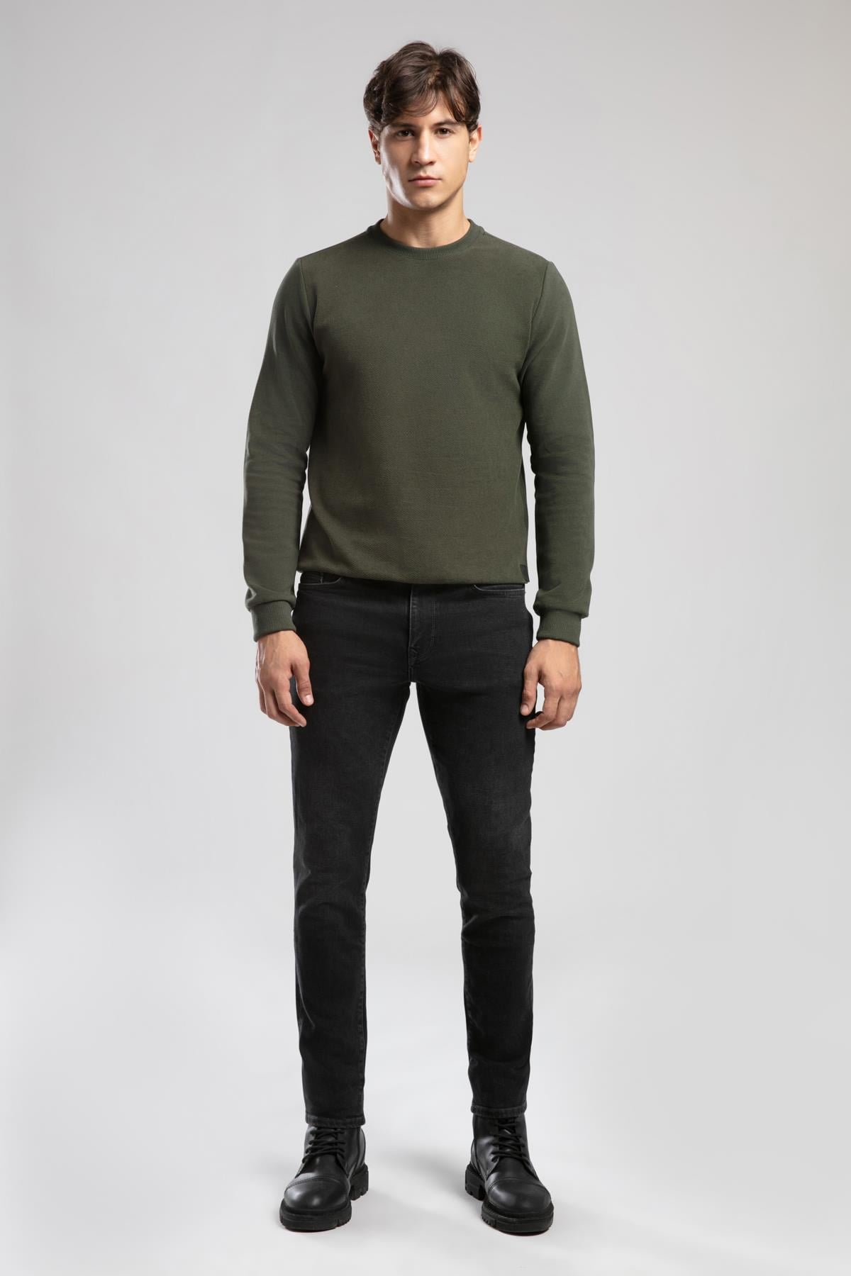 Jack Orta Bel Dar Kesim Dar Paça Gri Erkek Jean Pantolon