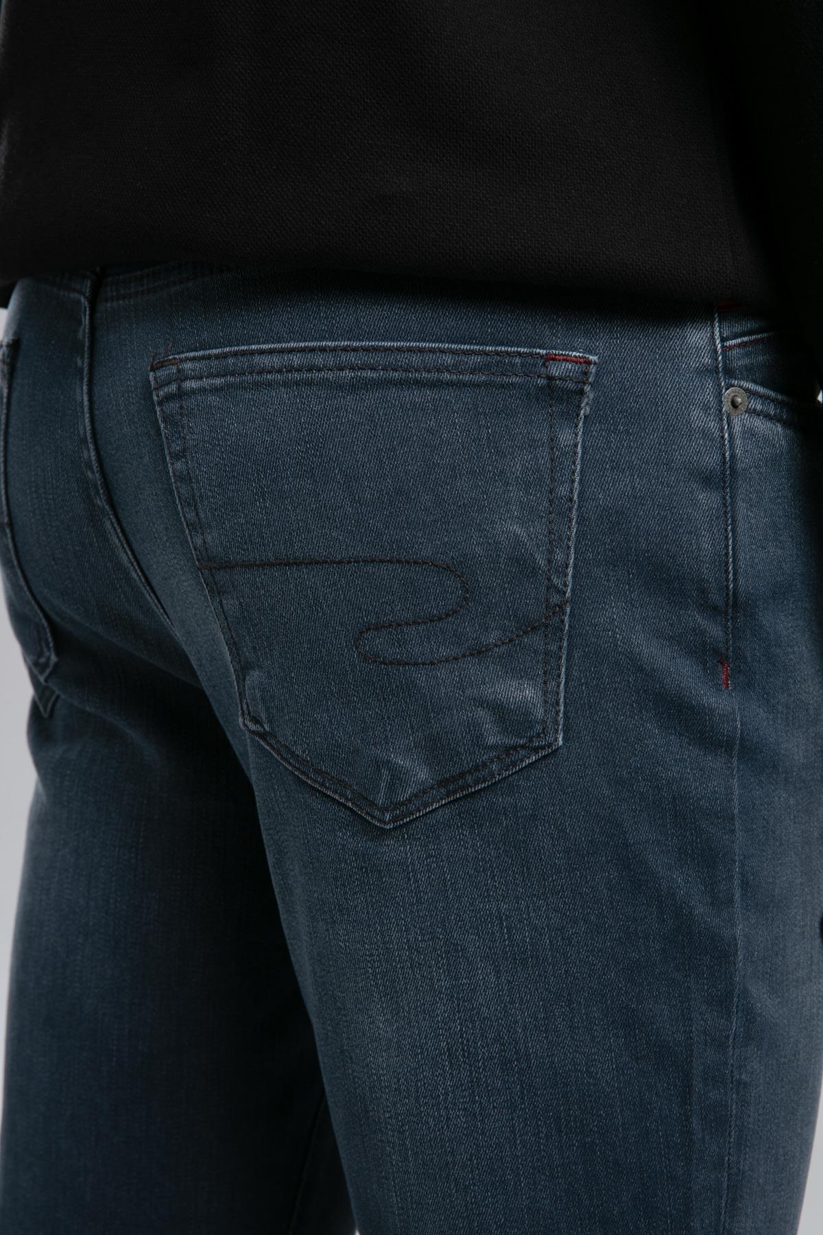 Jack Erkek Slım Dar Kesim Yüksek Bel Dar Paça Jean Pantolon Mavi