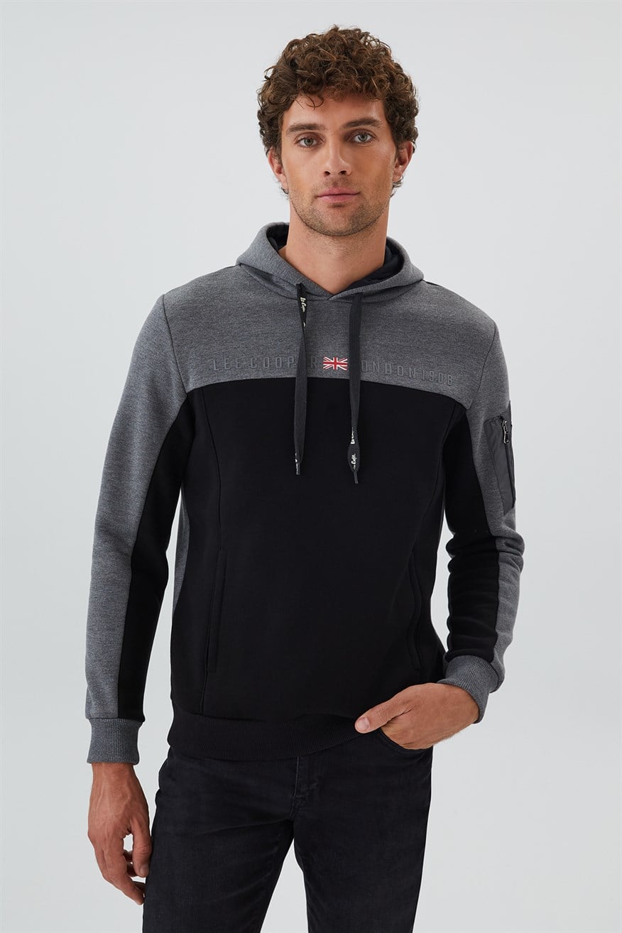 Jaden Erkek Kapüşonlu Sweatshırt Siyah