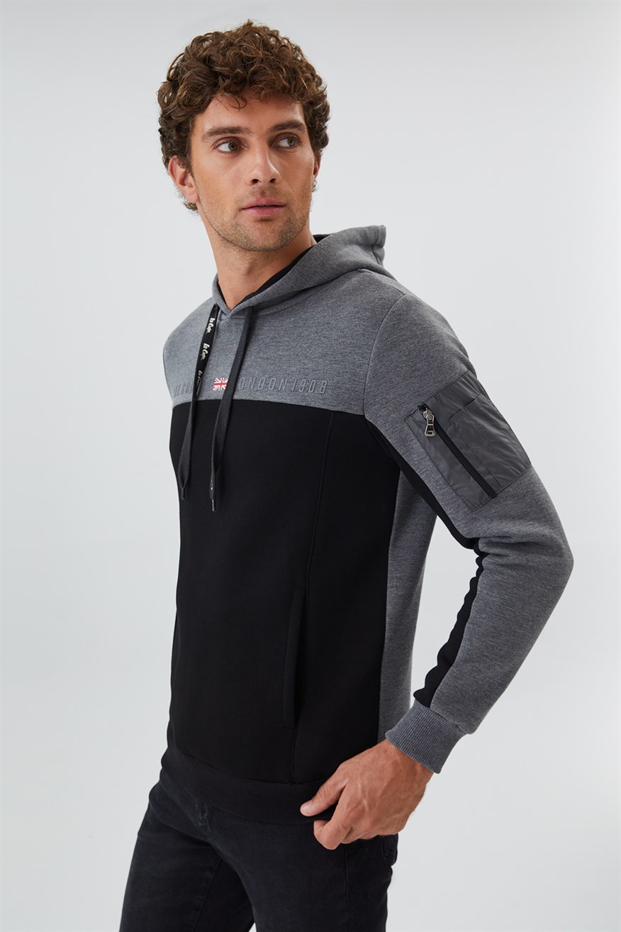 Jaden Erkek Kapüşonlu Sweatshırt Siyah