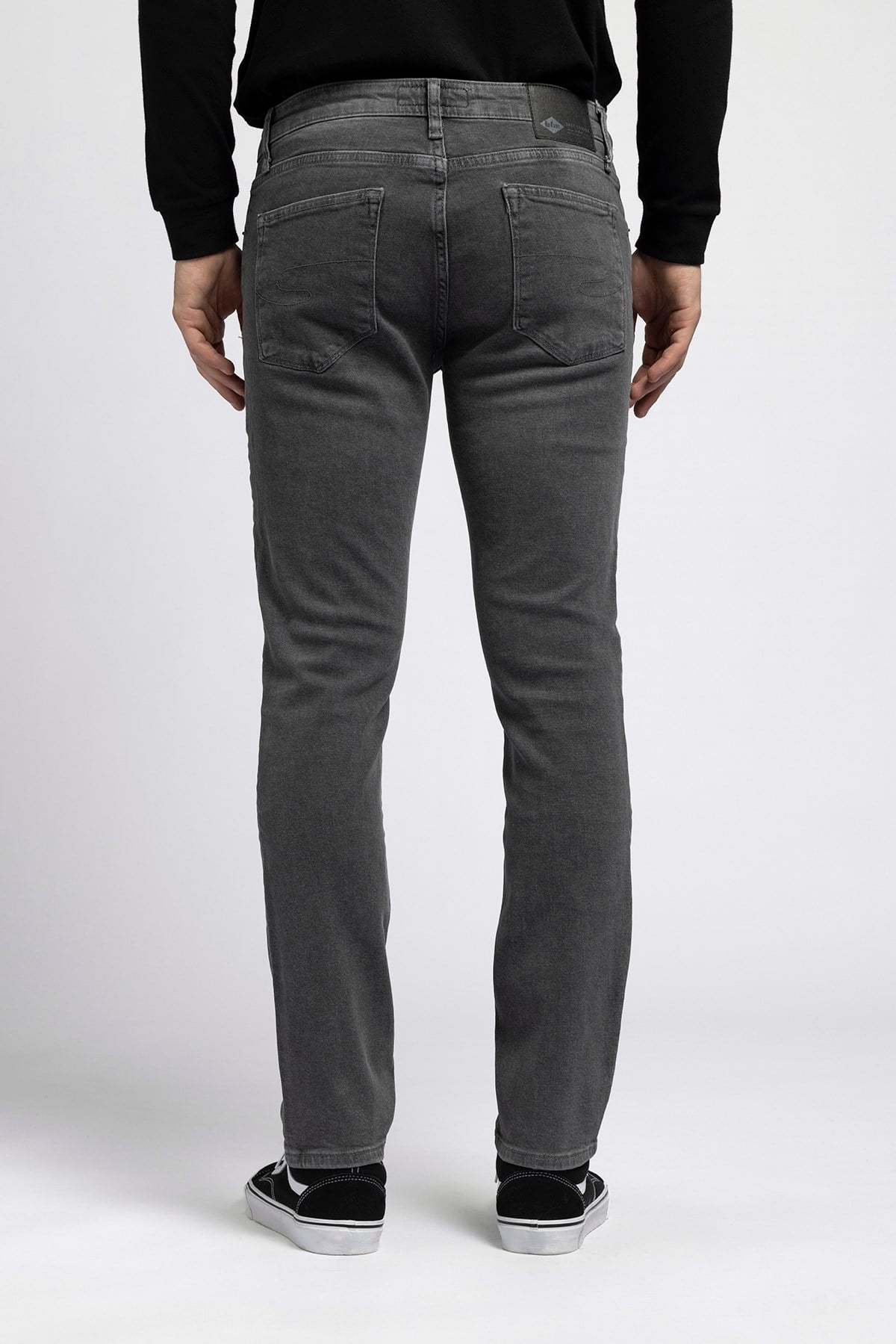 Jagger Erkek Slim Straight Normal Bel Dar Kesim Jean Gri
