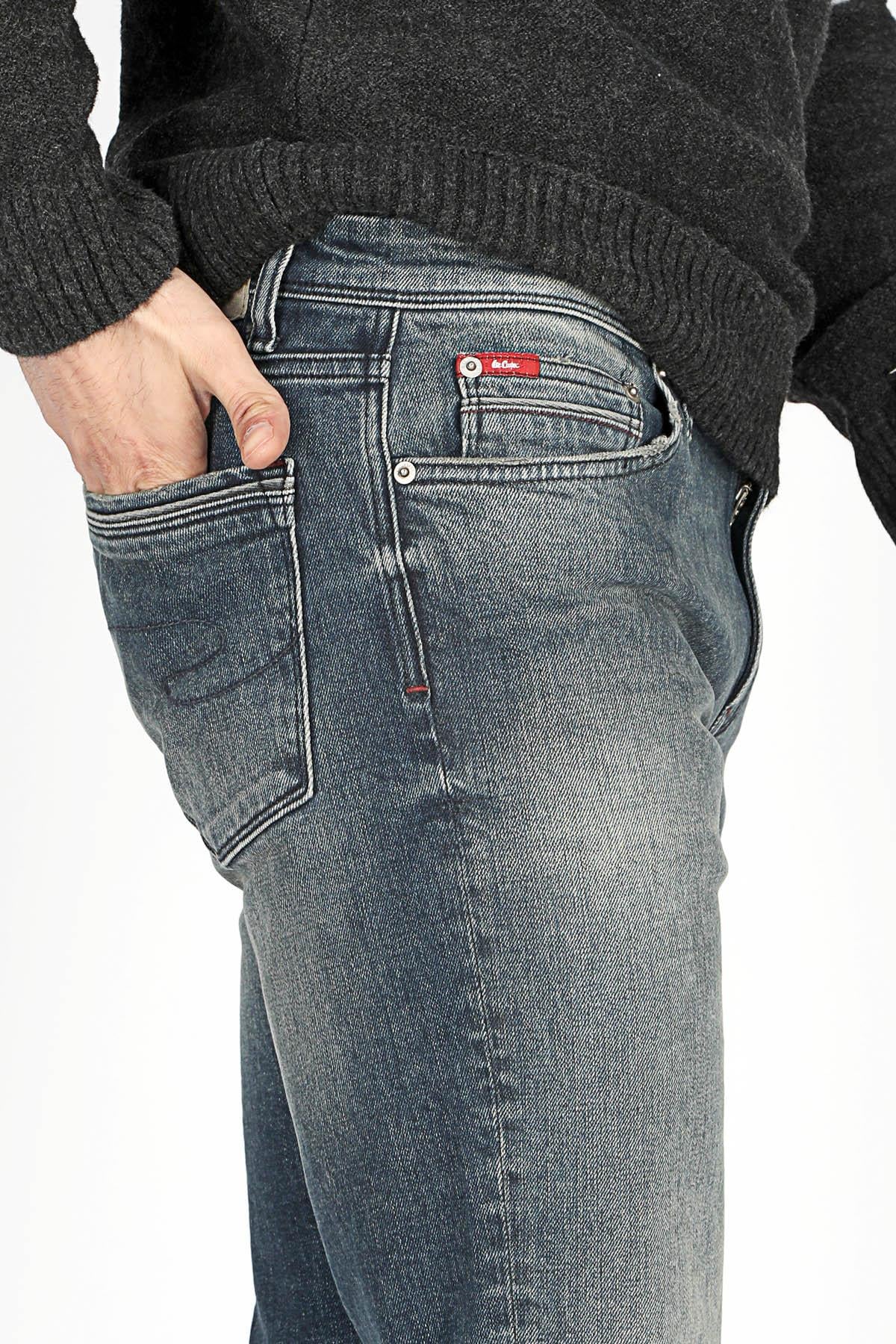 Jagger Erkek Slım Straıght Dar Kesim Normal Bel Düz Paça Jean Pantolon Mavi