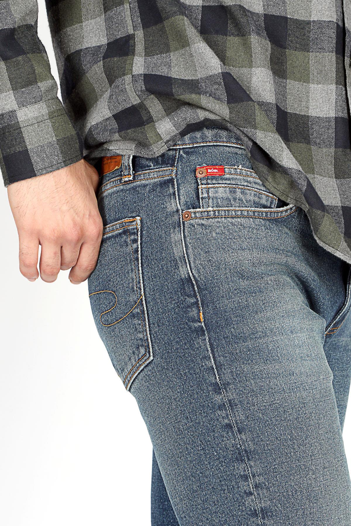 Jagger Erkek Slım Straıght Dar Kesim Normal Bel Düz Paça Jean Pantolon Mavi