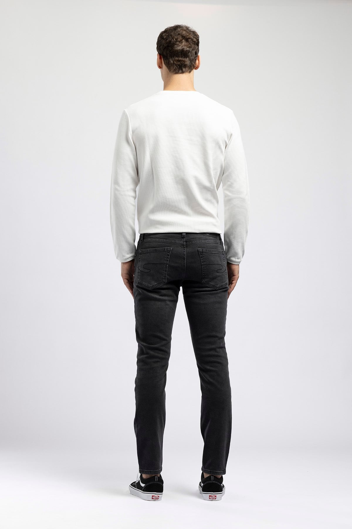 Jagger Erkek Slim Straight Tam Kalıp Jean Siyah