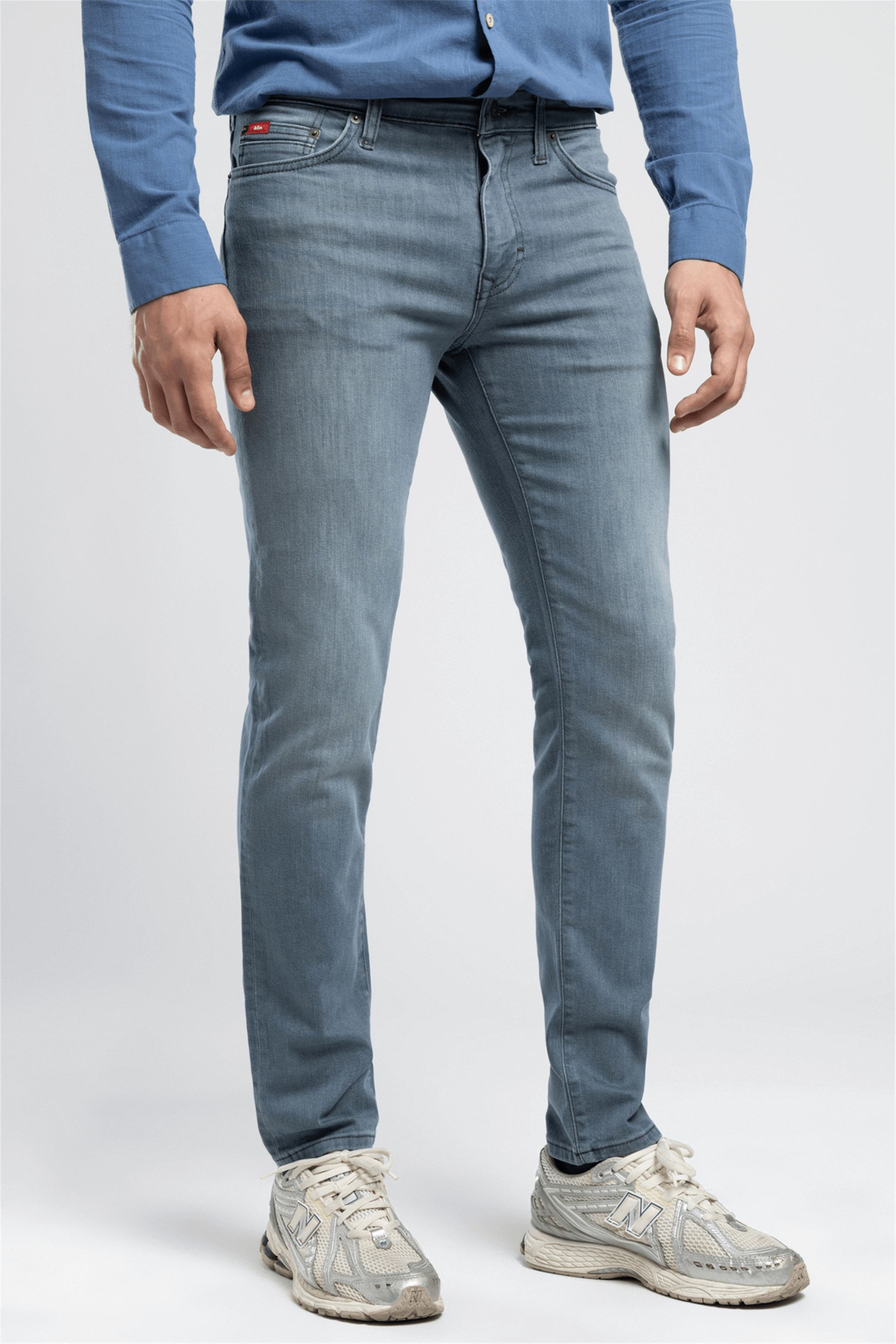Jagger Erkek Slım Straıght Dar Kesim Normal Bel Düz Paça Jean Pantolon Gri