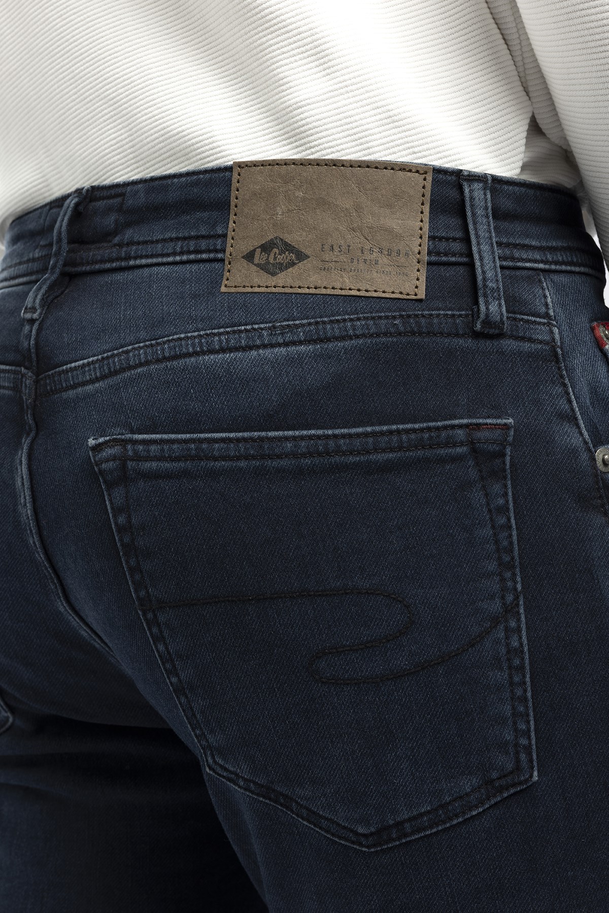 Jagger Erkek Slim Straight Tam Kalıp Jean Koyu Mavi