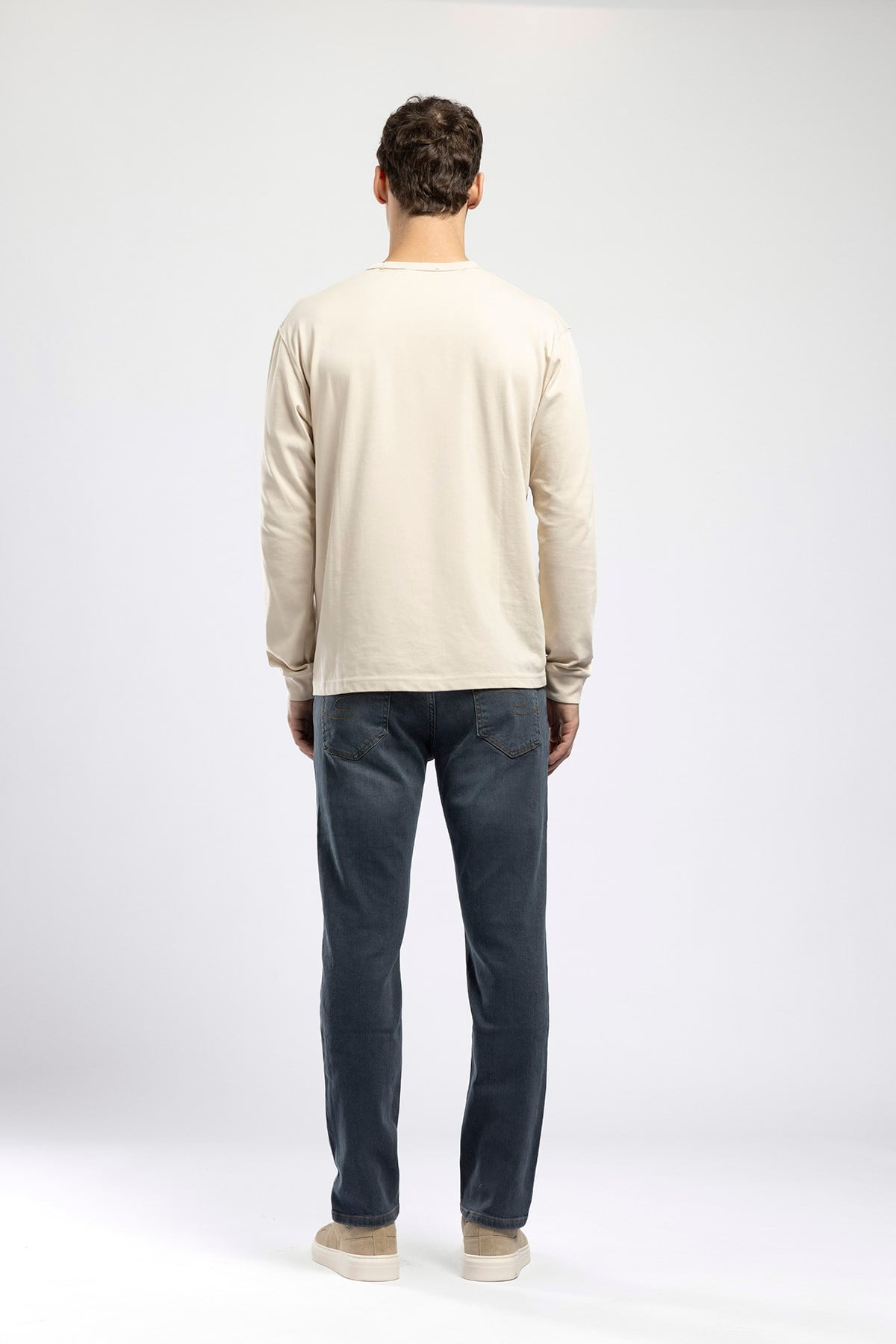 Jagger Erkek Slim Straight Normal Bel Dar Kesim Jean Mavi