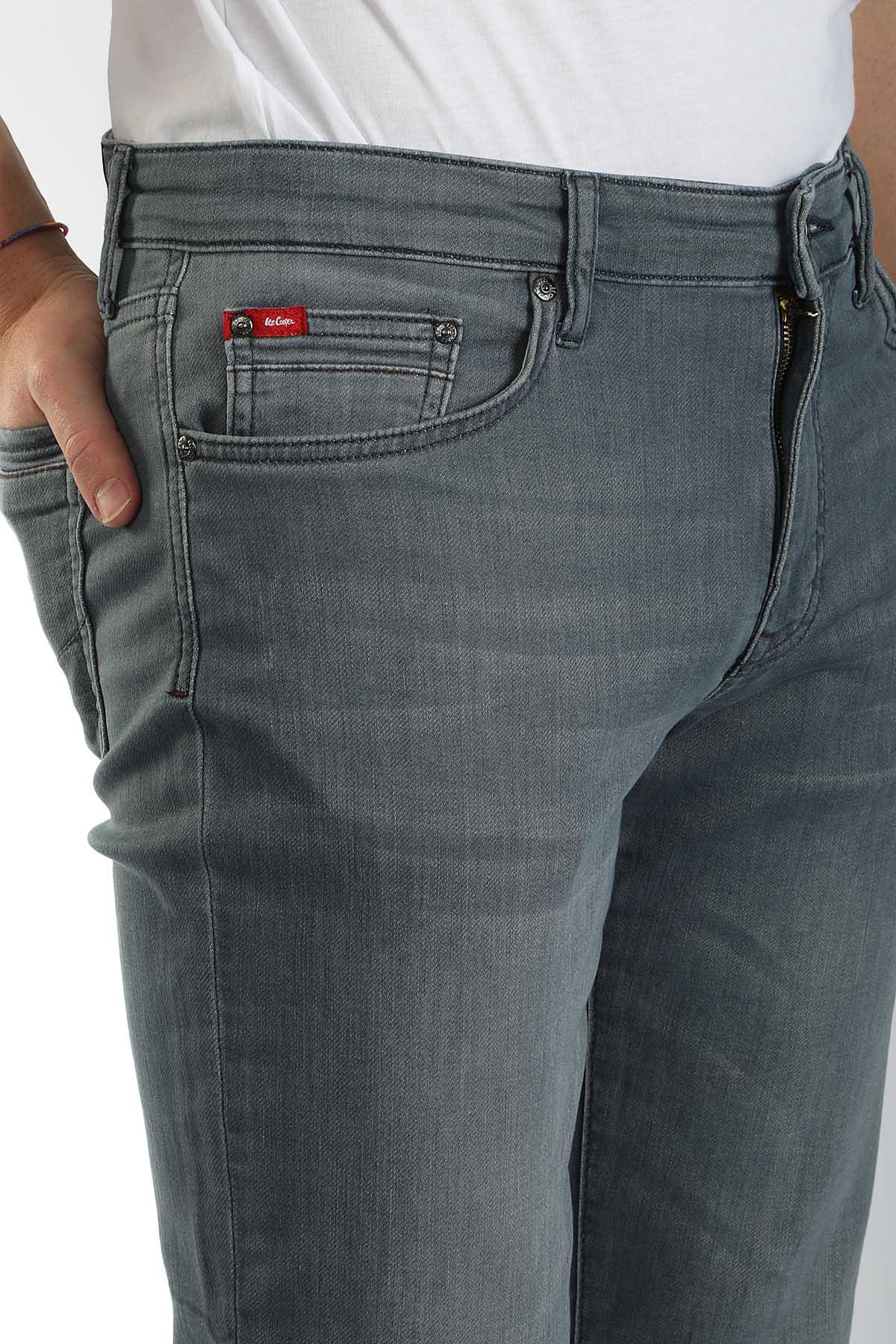 Jagger Erkek Slım Straıght Dar Kesim Normal Bel Düz Paça Jean Pantolon Gri