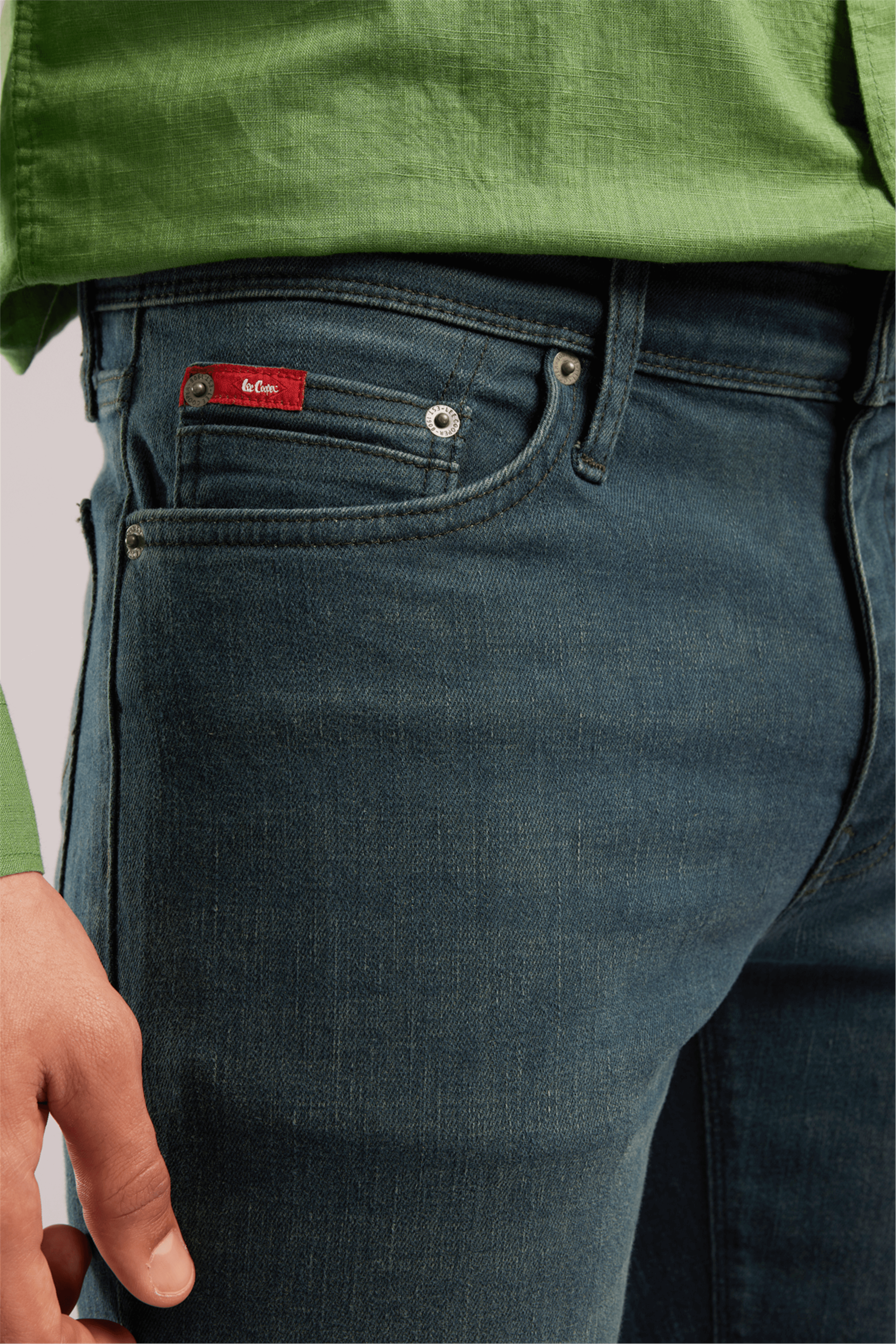 Jagger Erkek Slım Straıght Dar Kesim Normal Bel Düz Paça Jean Pantolon Yeşil