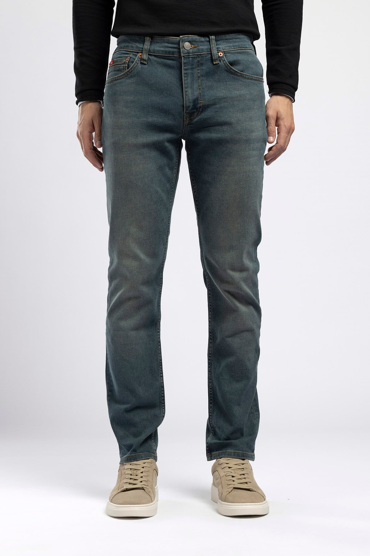 Jagger Erkek Slim Straight Tam Kalıp Jean Mavi