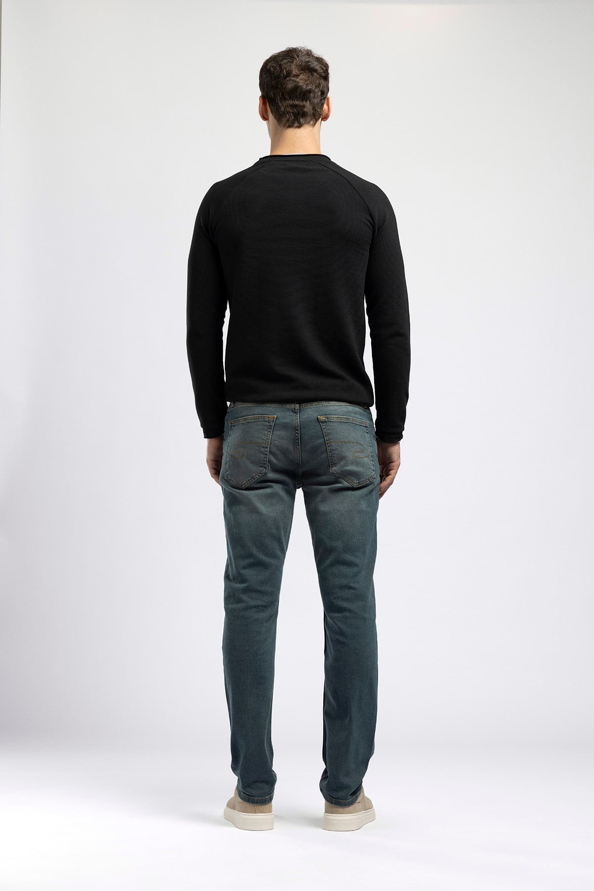 Jagger Erkek Slim Straight Tam Kalıp Jean Mavi