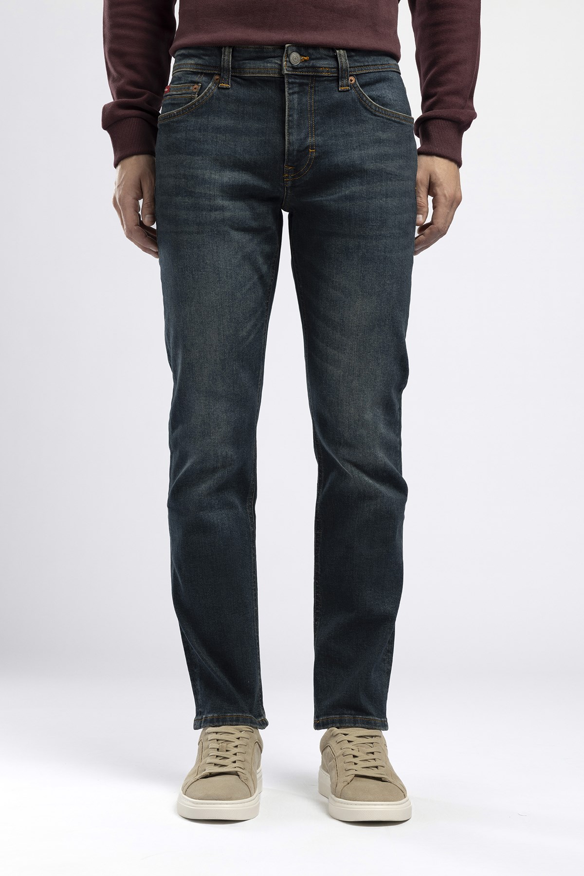 Jagger Premium Erkek Slim Straight Jean Koyu  Mavi