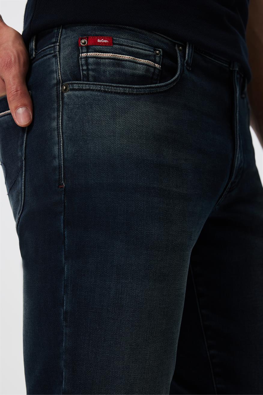 Jagger Erkek Slım Straıght Dar Kesim Normal Bel Düz Paça Jean Pantolon Mavi