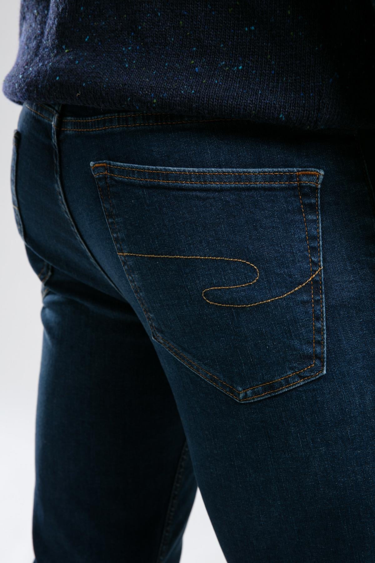 Jagger Erkek Slım Straıght Dar Kesim Normal Bel Düz Paça Jean Pantolon Mavi