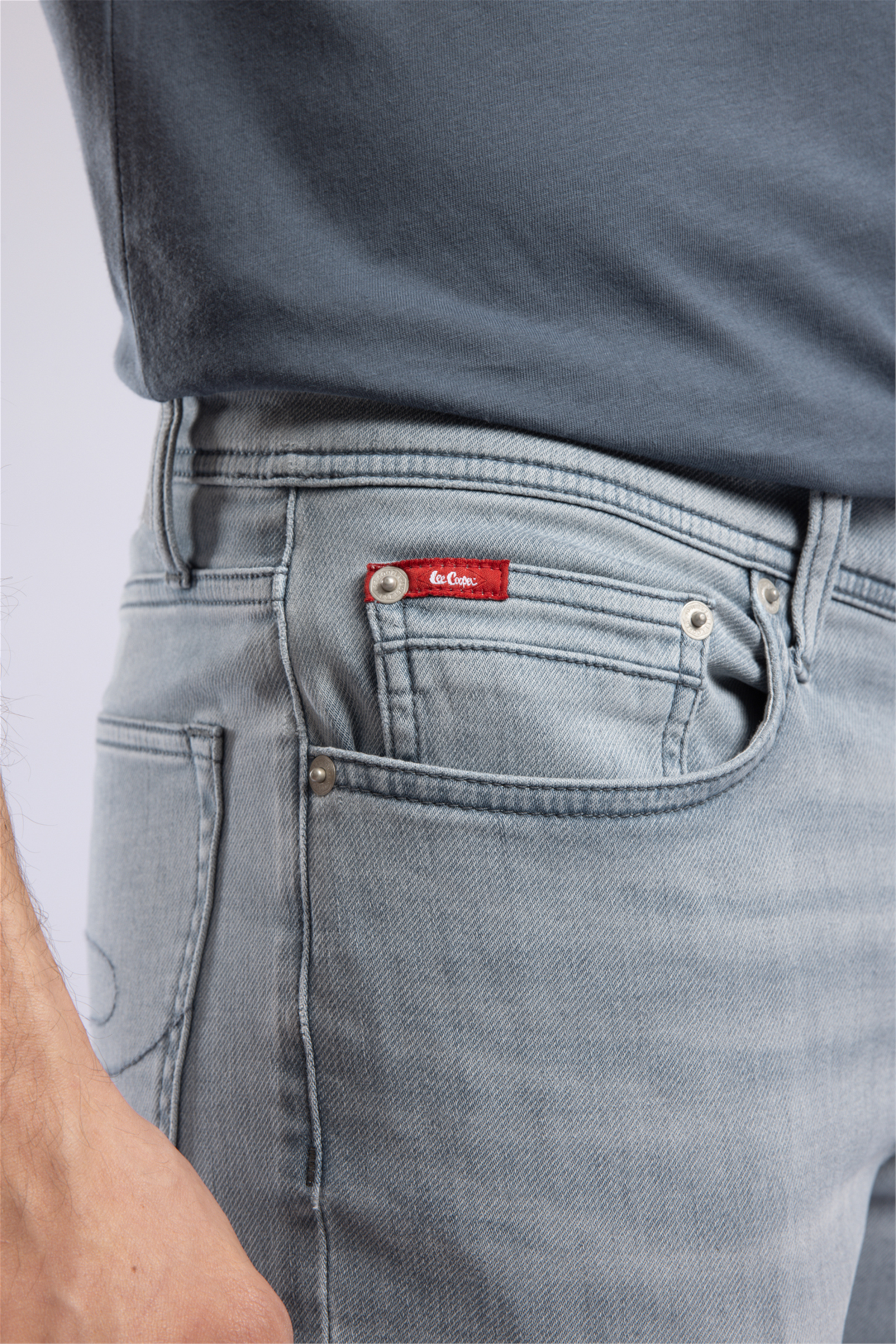 Jagger Erkek Slim Straight Fit Jean Pantolon Gri