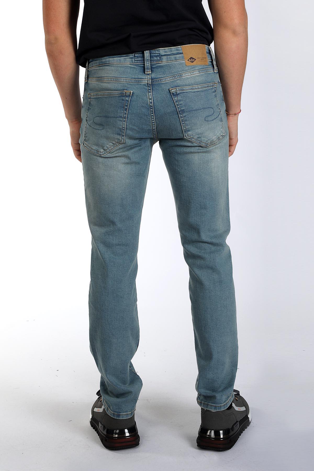 Jagger Erkek Slım Straıght Dar Kesim Normal Bel Düz Paça Jean Pantolon Mavi