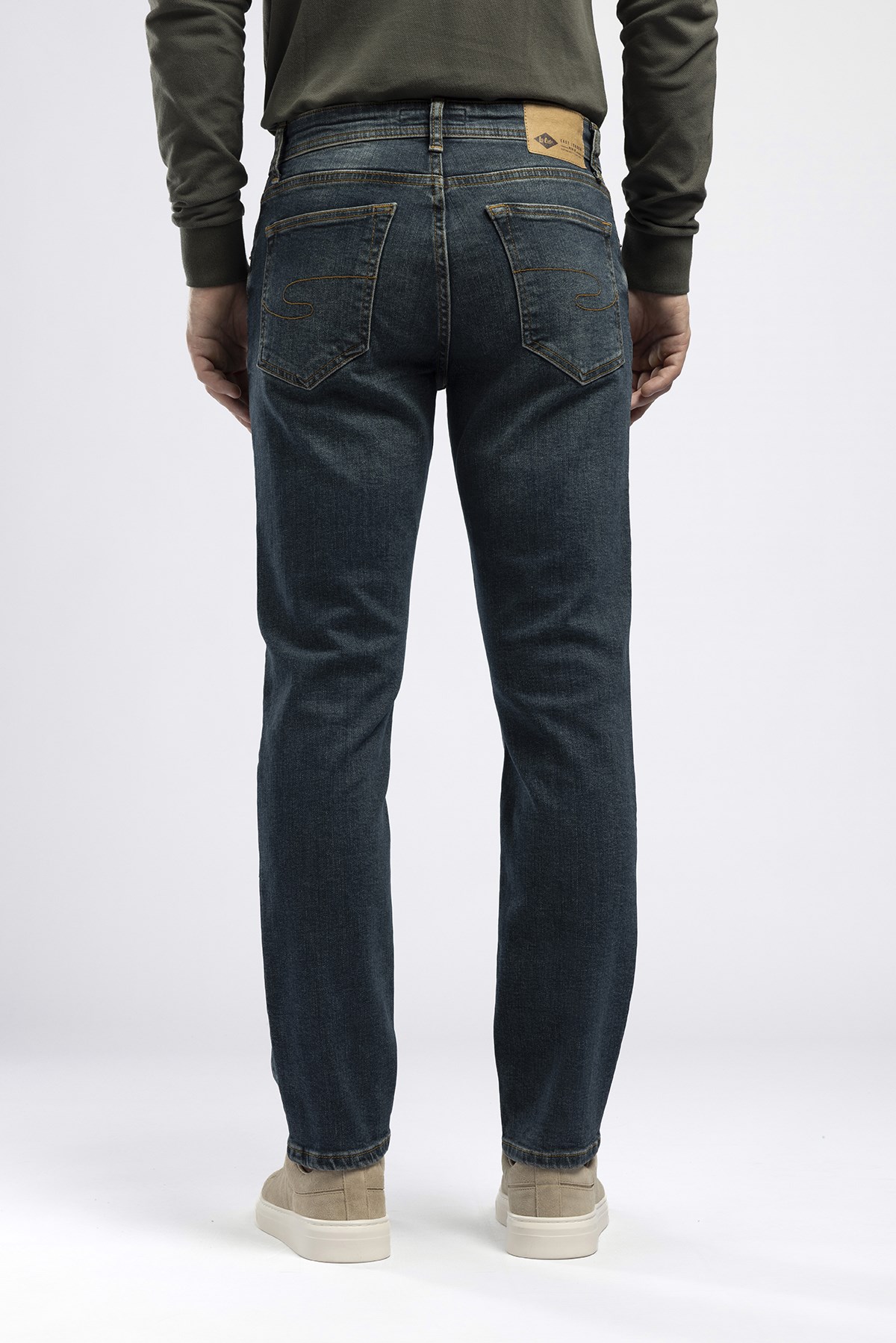 Jagger Erkek Slim Straight Jean Normal Bel Dar Kesim Jean Mavi