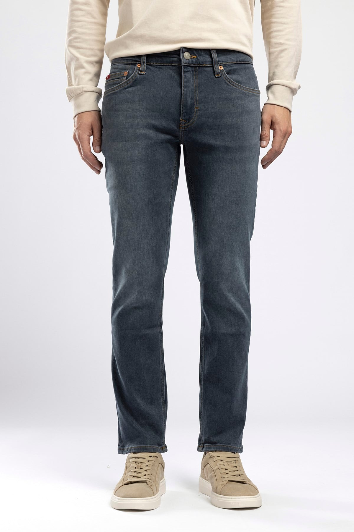Jagger Erkek Slim Straight Normal Bel Dar Kesim Jean Mavi