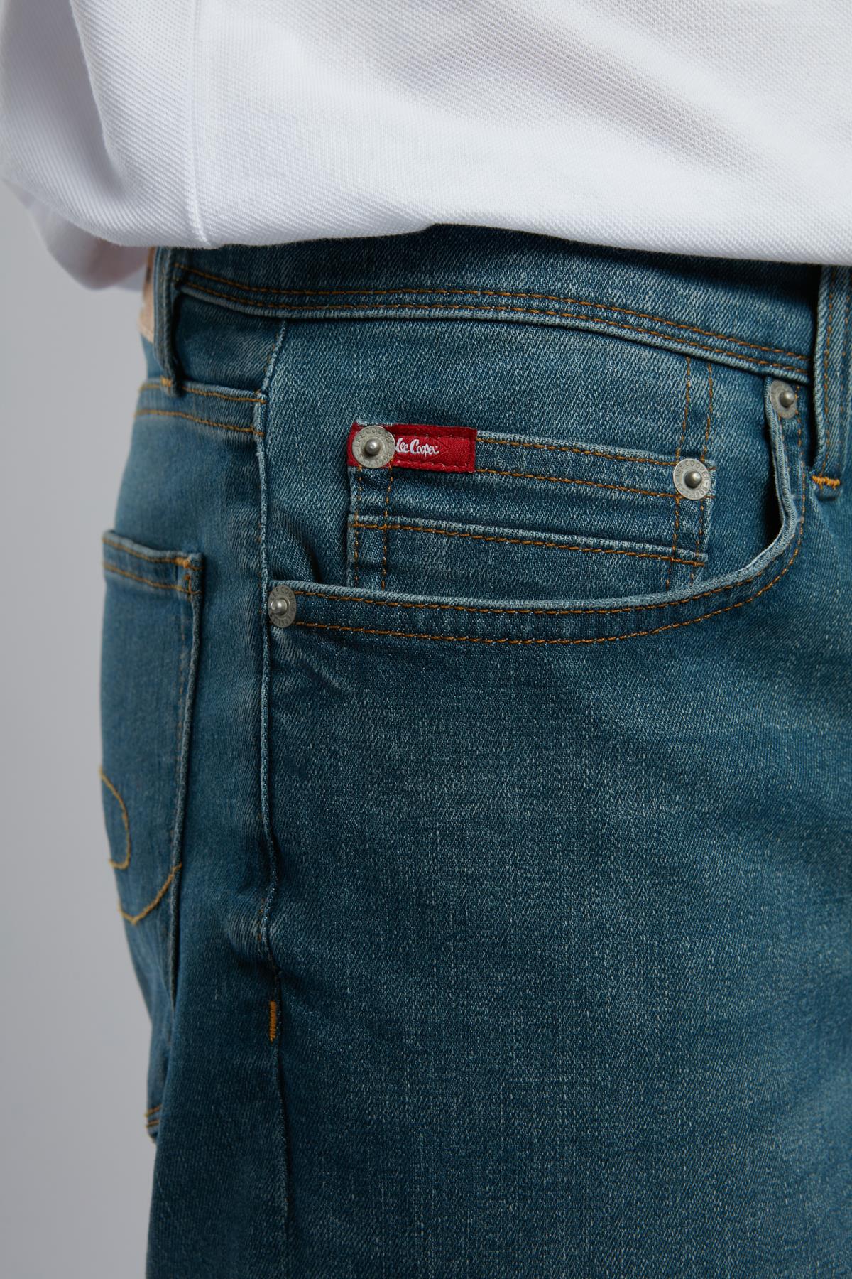 Jagger Erkek Slım Straıght Dar Kesim Normal Bel Düz Paça Jean Pantolon Mavi
