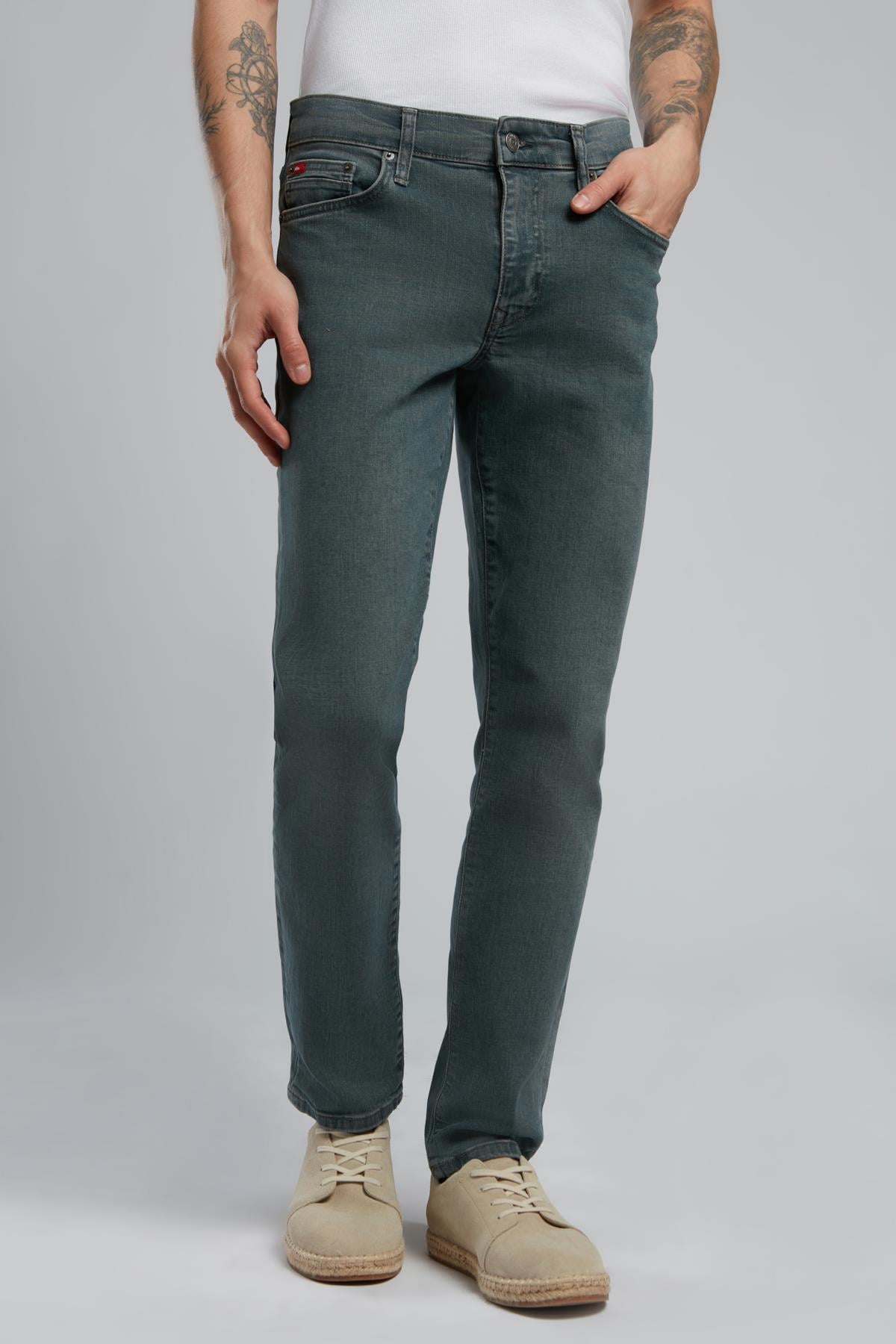 Jagger Erkek Slim Straight Fit Gawain Smb Mid Jean Pantolon