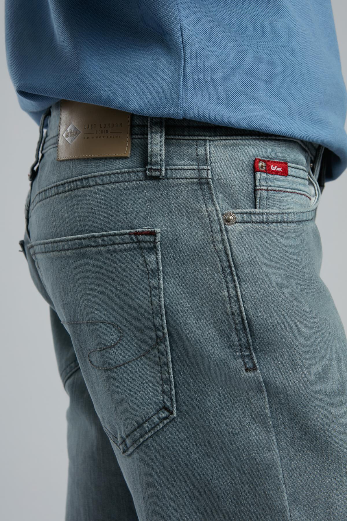 Jagger Erkek Slım Straıght Dar Kesim Normal Bel Düz Paça Jean Pantolon Gri