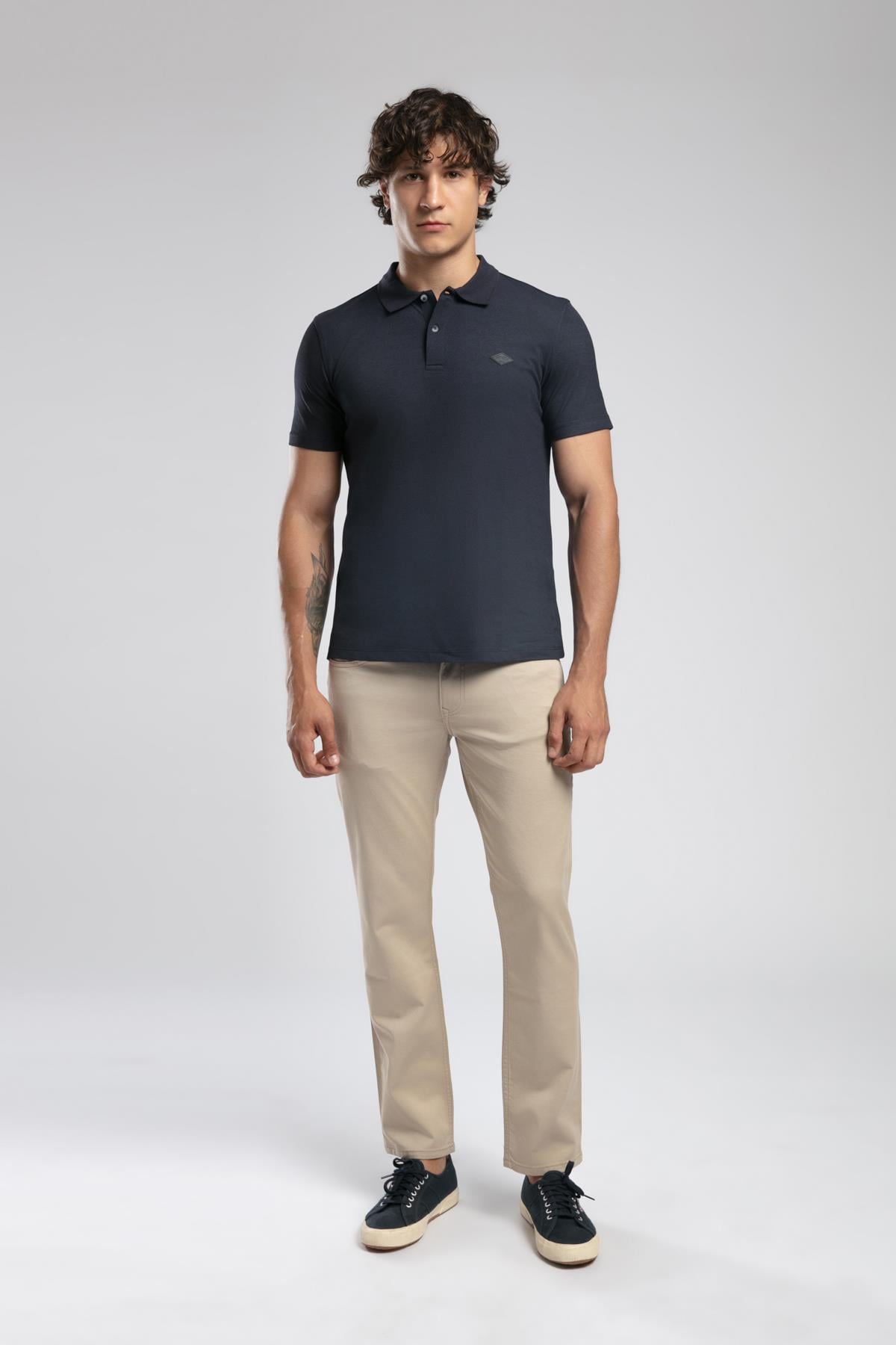 Jagger Normal Bel Dar Kesim Düz Paça Bej Erkek Pantolon