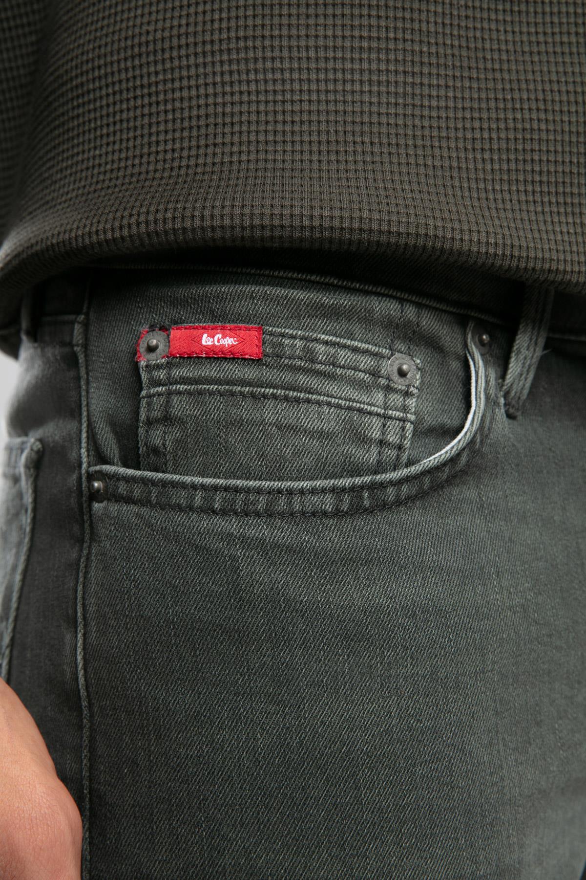 Jagger Erkek Slım Straıght Dar Kesim Normal Bel Düz Paça Jean Pantolon Yeşil