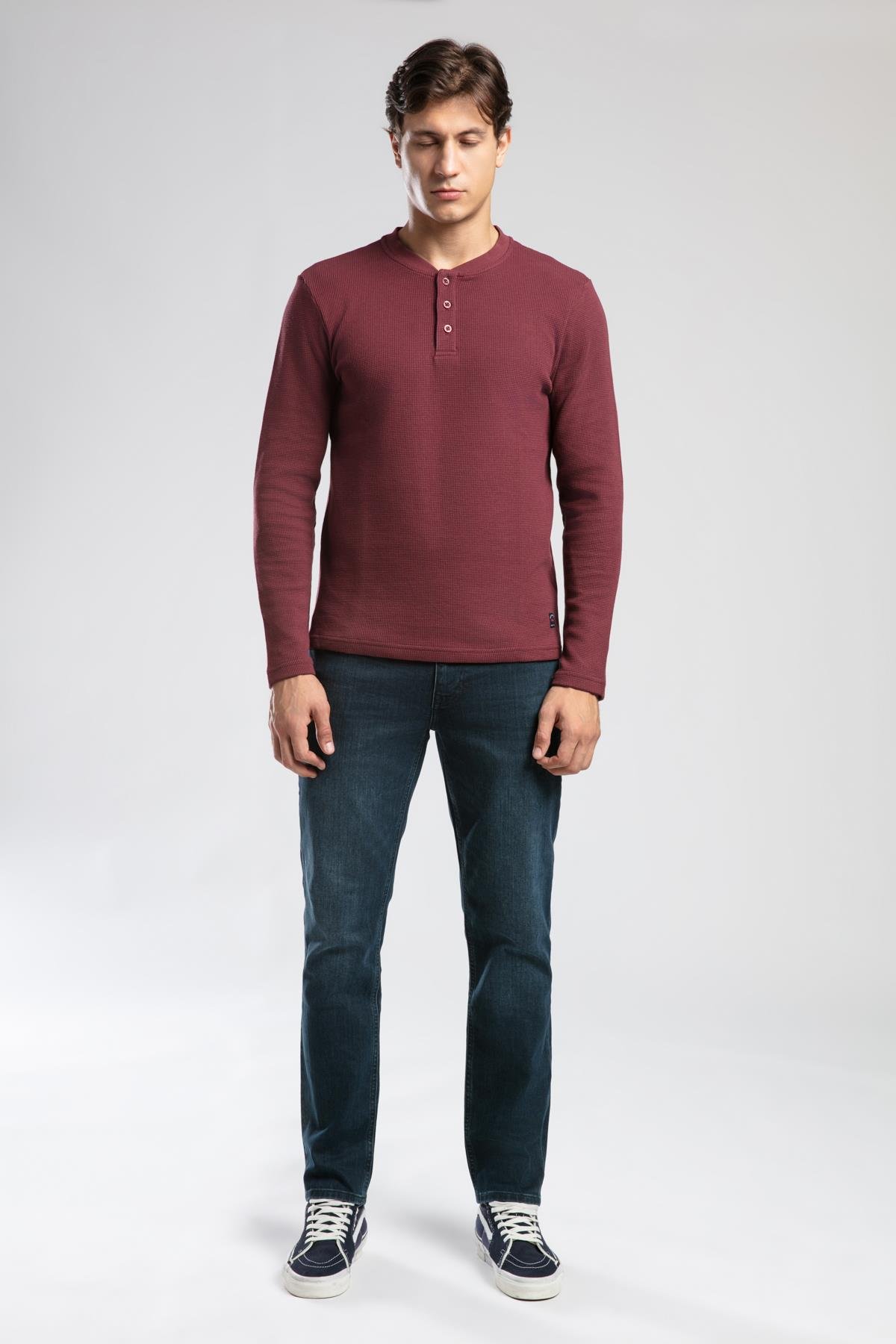 Jagger Normal Bel Dar Kesim Düz Paça Lisa Dark Aqua Green Erkek Jean Pantolon