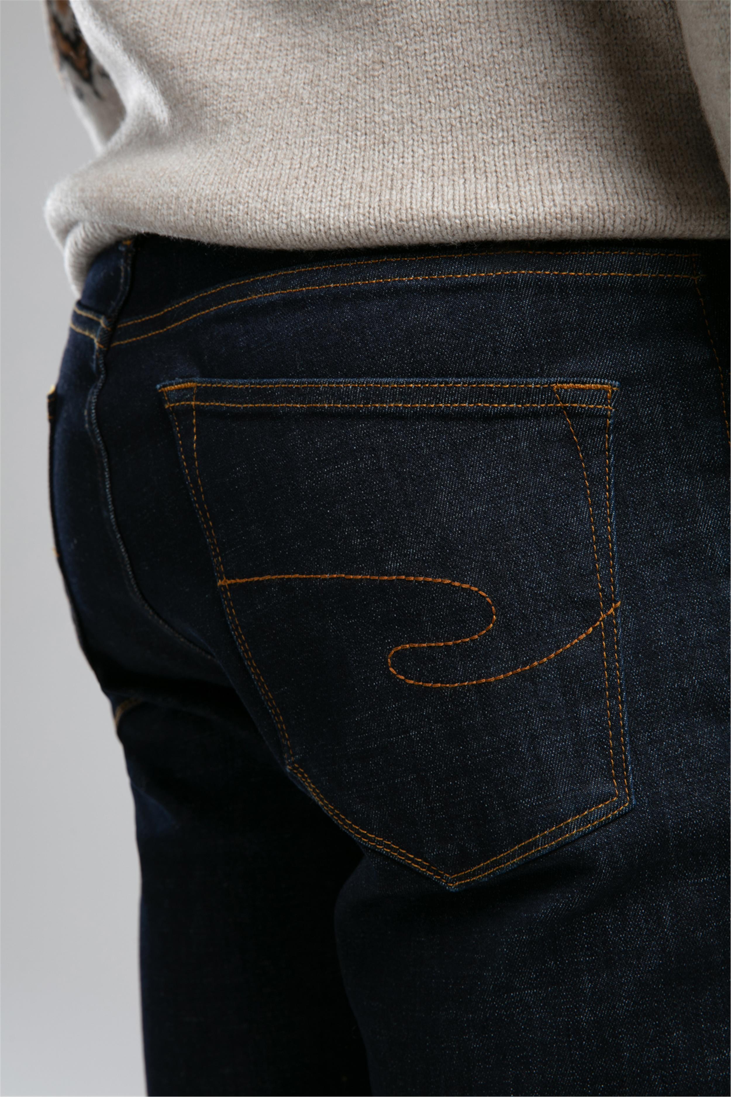 Jagger Erkek Slım Straıght Dar Kesim Normal Bel Düz Paça Jean Pantolon Mavi