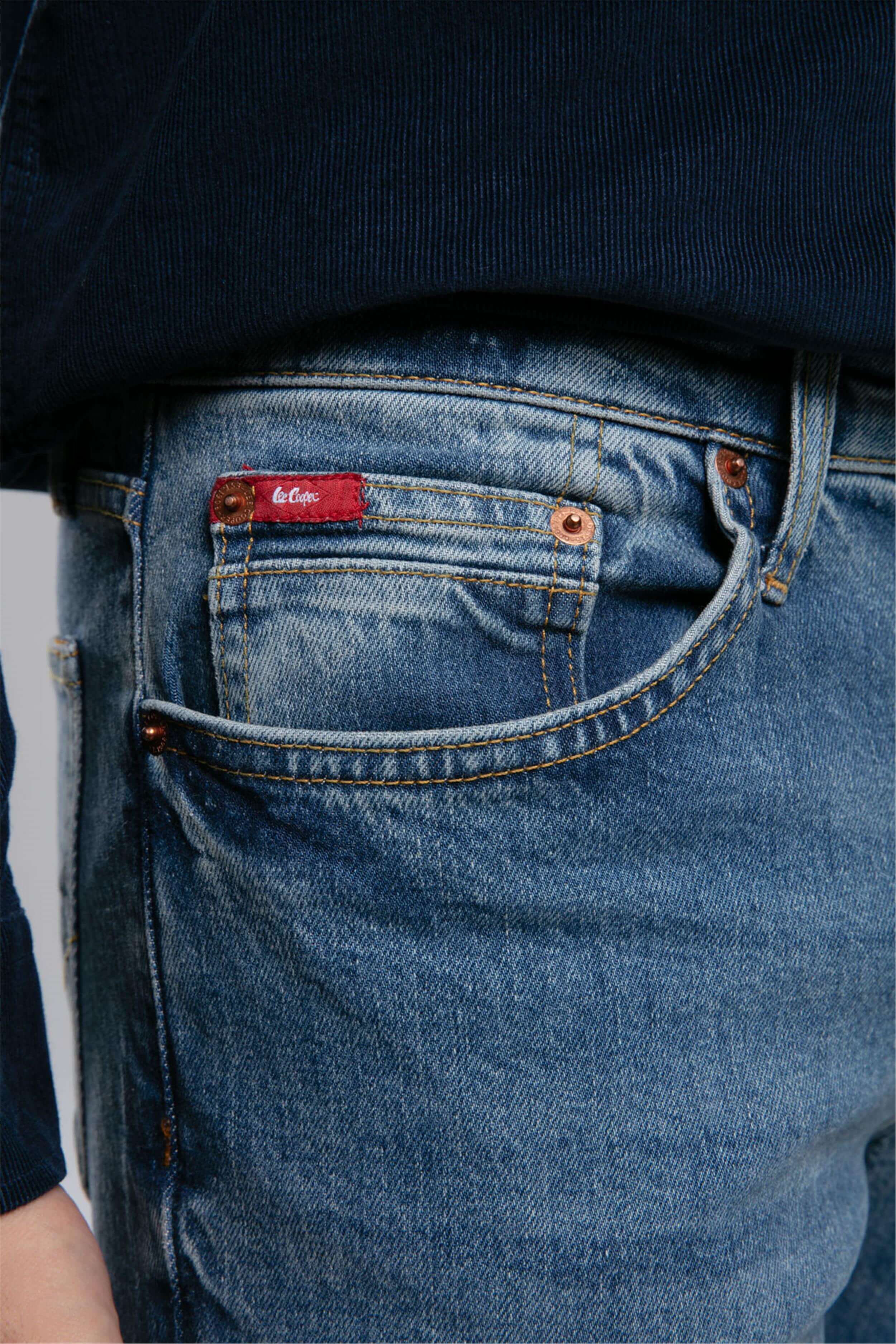 Jagger Erkek Slım Straıght Dar Kesim Normal Bel Düz Paça Jean Pantolon Mavi