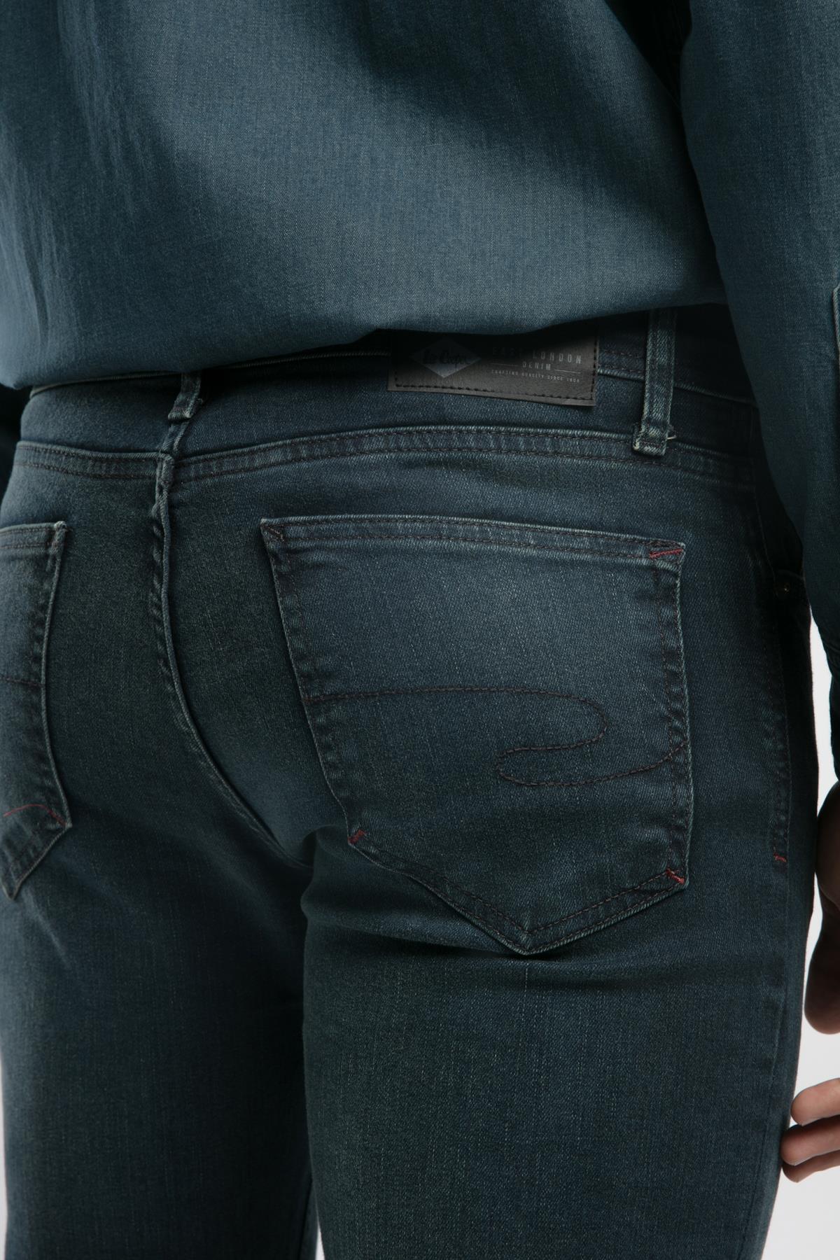 Jagger Erkek Slım Straıght Dar Kesim Normal Bel Düz Paça Jean Pantolon Mavi