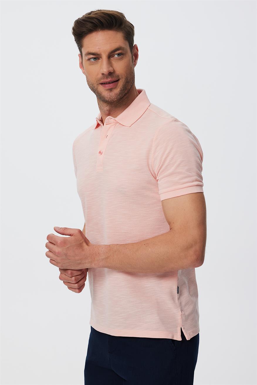 Jake Erkek Polo Yaka T-Shırt Pastel Pembe