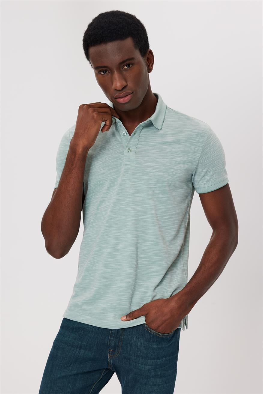 Jake Erkek Polo Yaka T-Shırt Pastel Yeşili